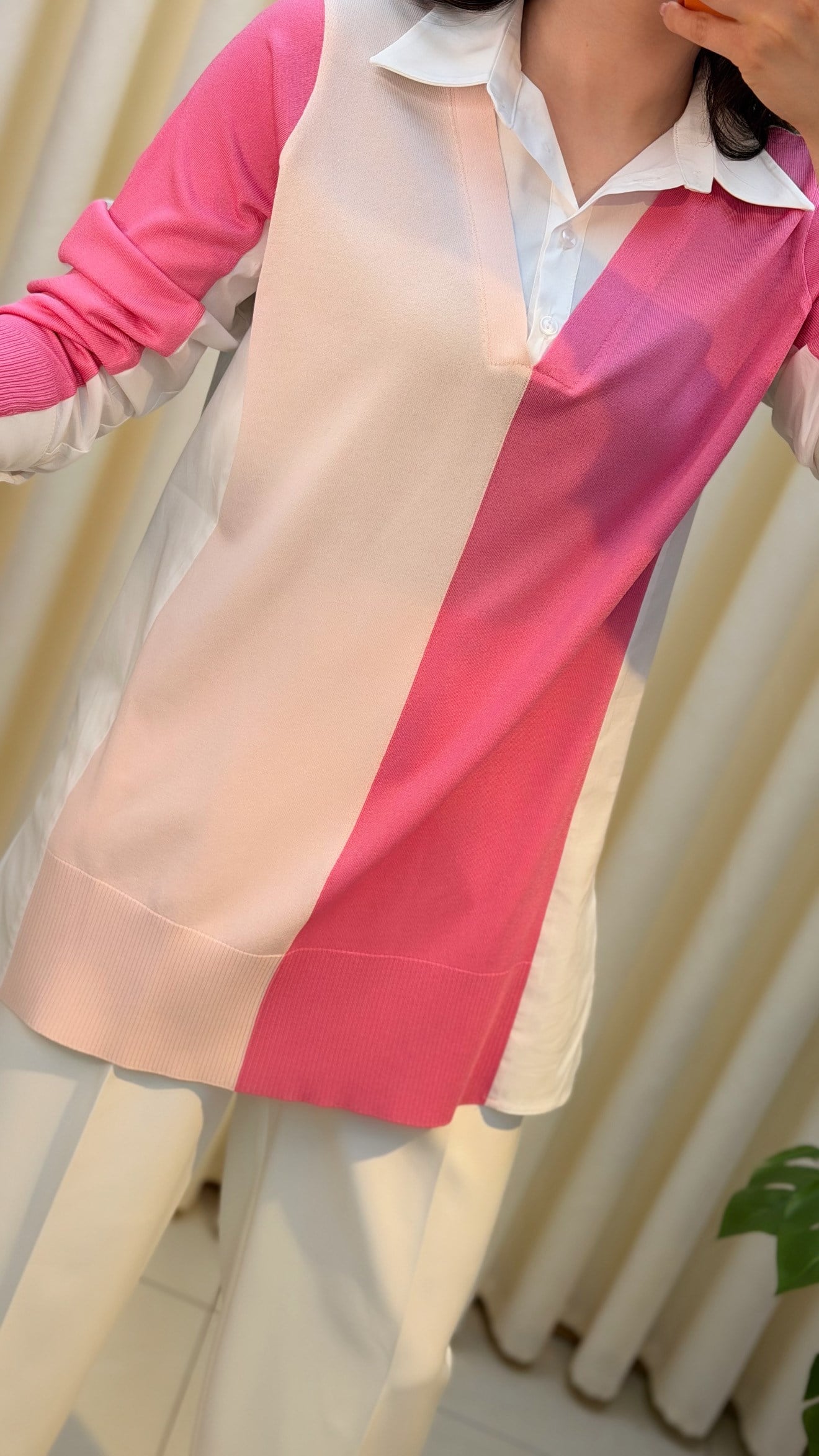 TIĞ TRİKO RENKLİ RAYON TUNİK 2128  PEMBE