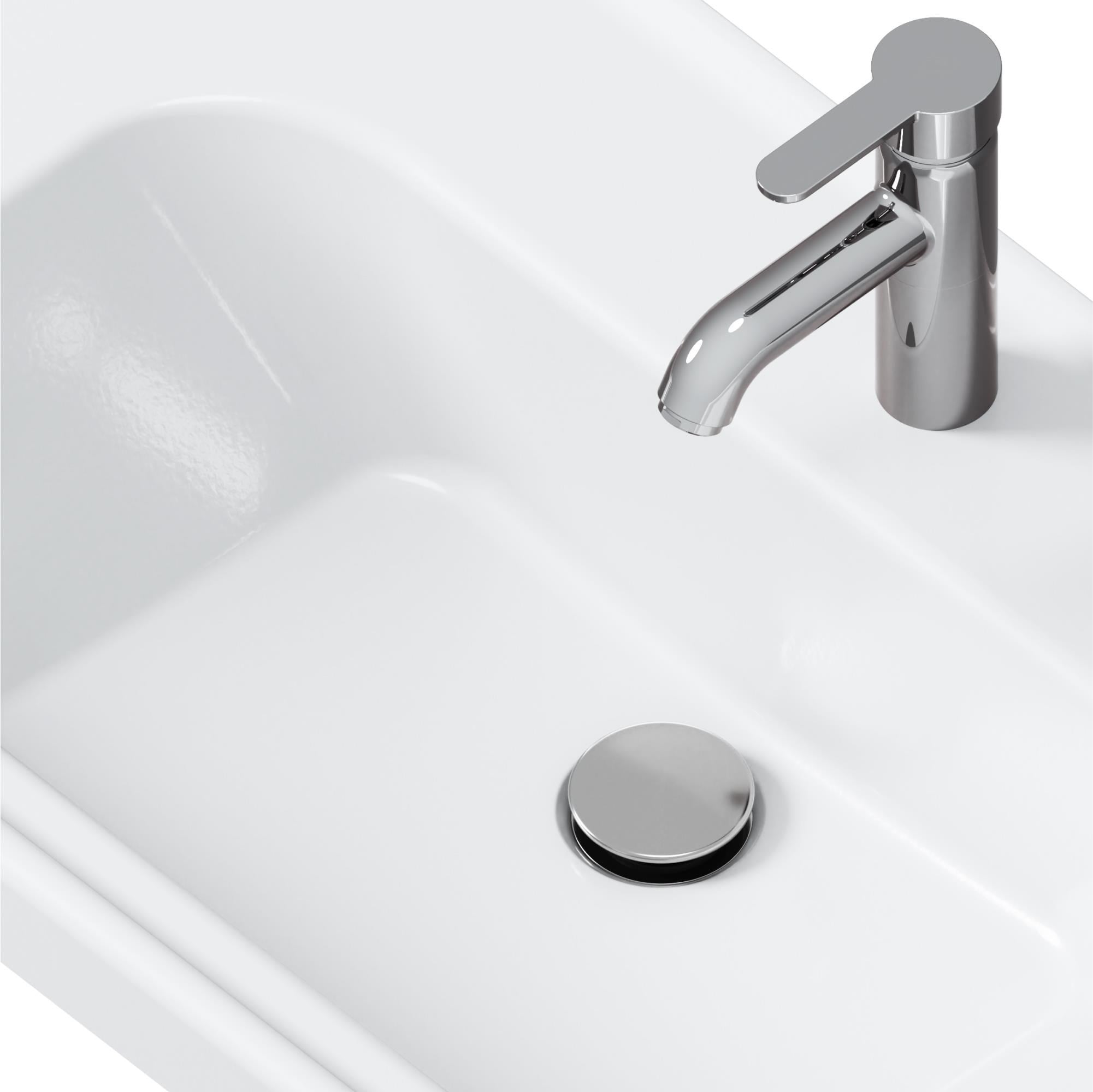  Aqua Bagno Smart Taşma Deliksiz Pop-up Sifon , Parlak Krom  Başlıklı , (1 -1/4)   