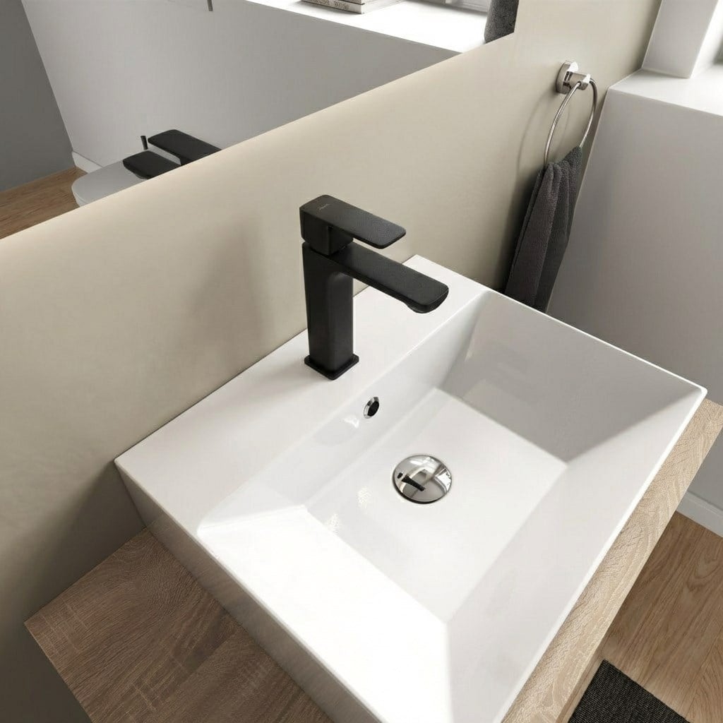 Adell Bloc Lavabo Bataryası -Mat Siyah Krom-159401024