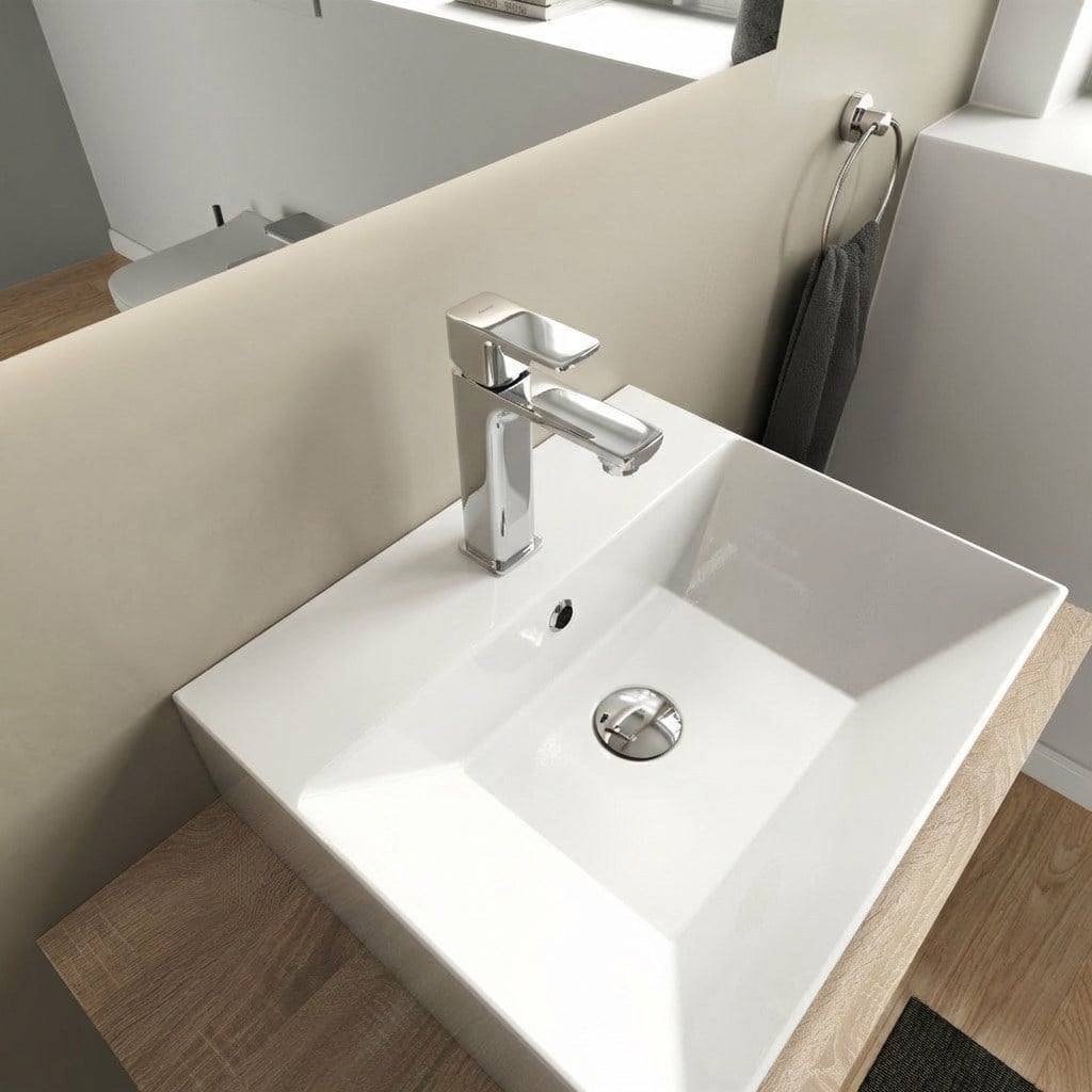 Adell Bloc Lavabo Bataryası -Parlak Krom-15940101