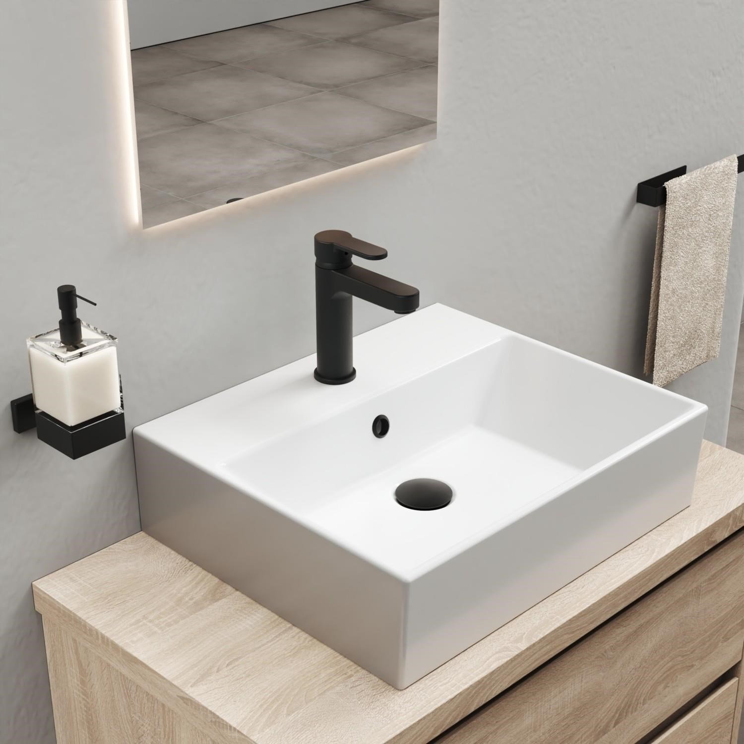 Adell Lento Medium Lavabo Bataryası Mat Siyah Pirinç Gövde – 154901724