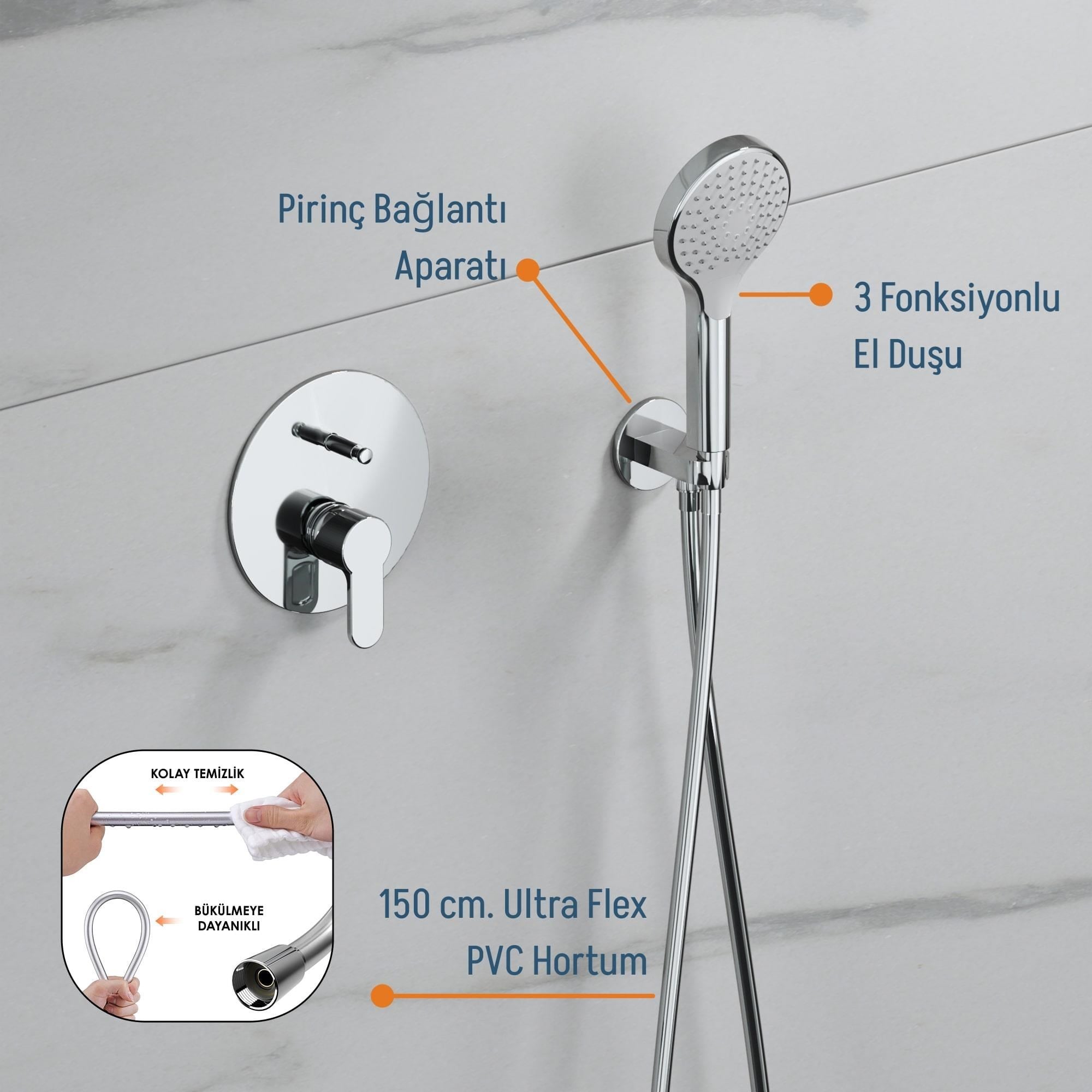 Adell Lento Optimal Ankastre Set -Krom - 2 Yollu Çıkış | 15490721