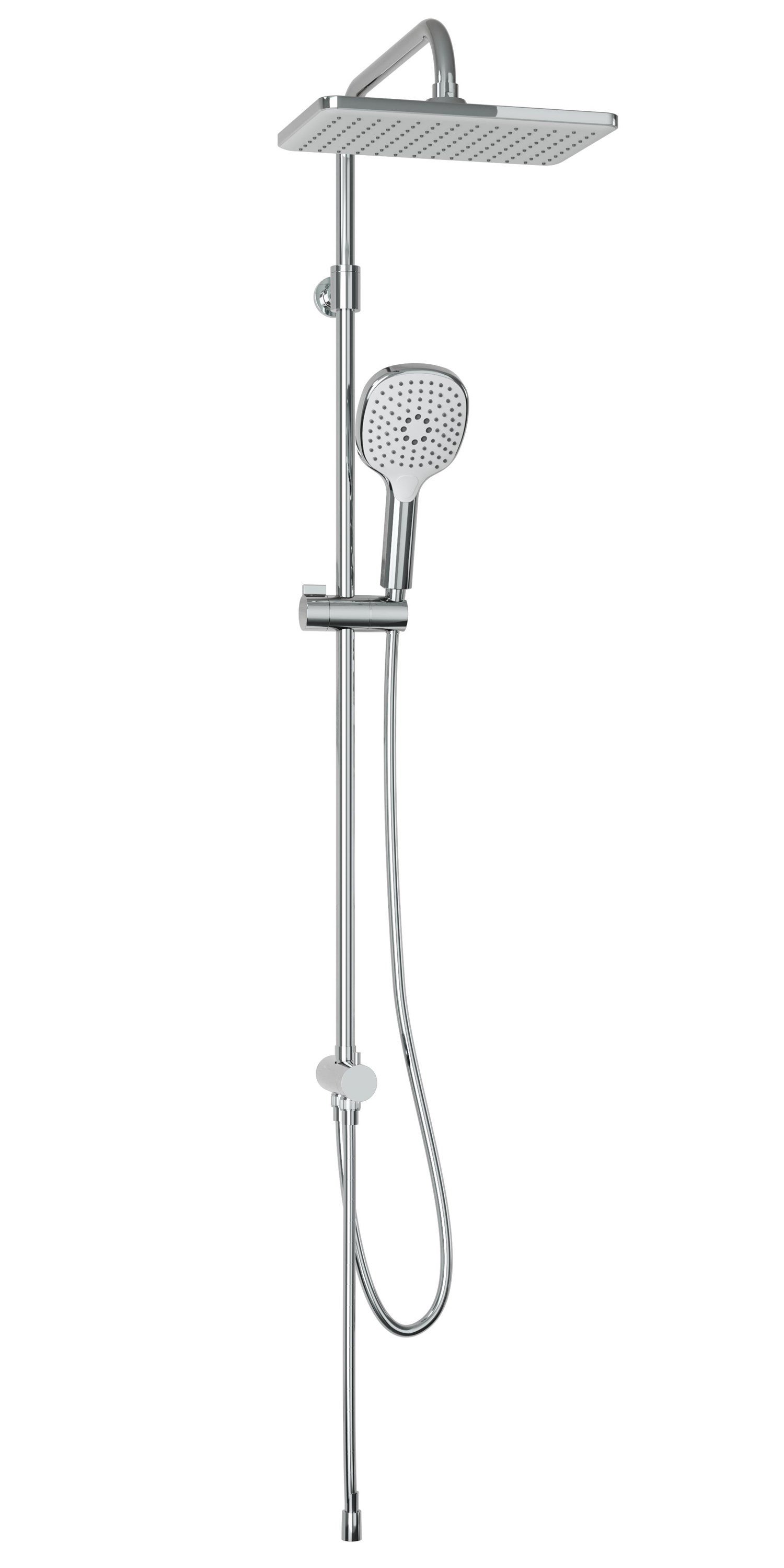 Adell Mode S Rain Tepe Duş Seti – Kare 25 cm, 3 Fonksiyonlu, Krom (Bataryasız) | 15780191