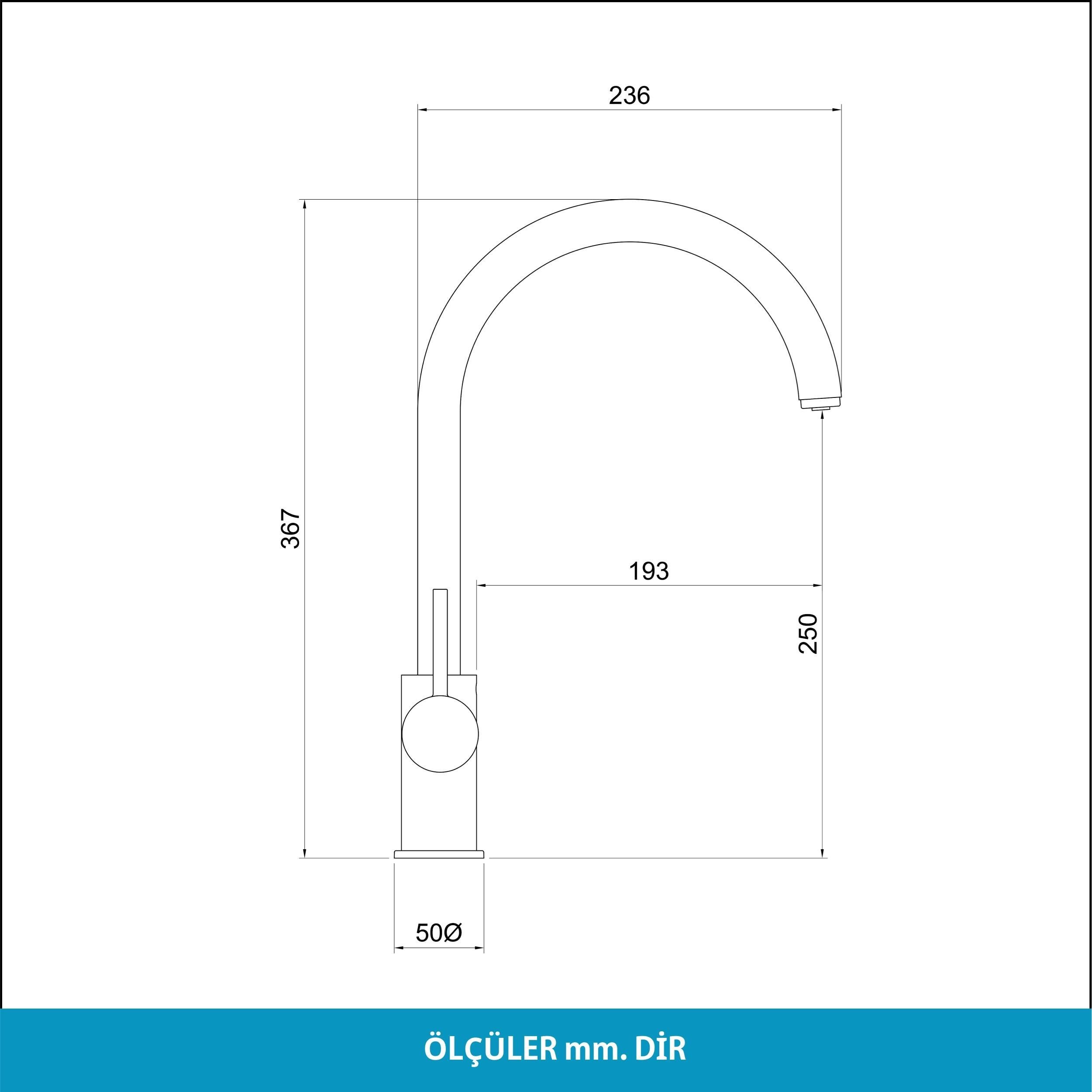 Adell Ronda Mutfak Bataryası - Arıtma Çıkışlı- Krom 3/8