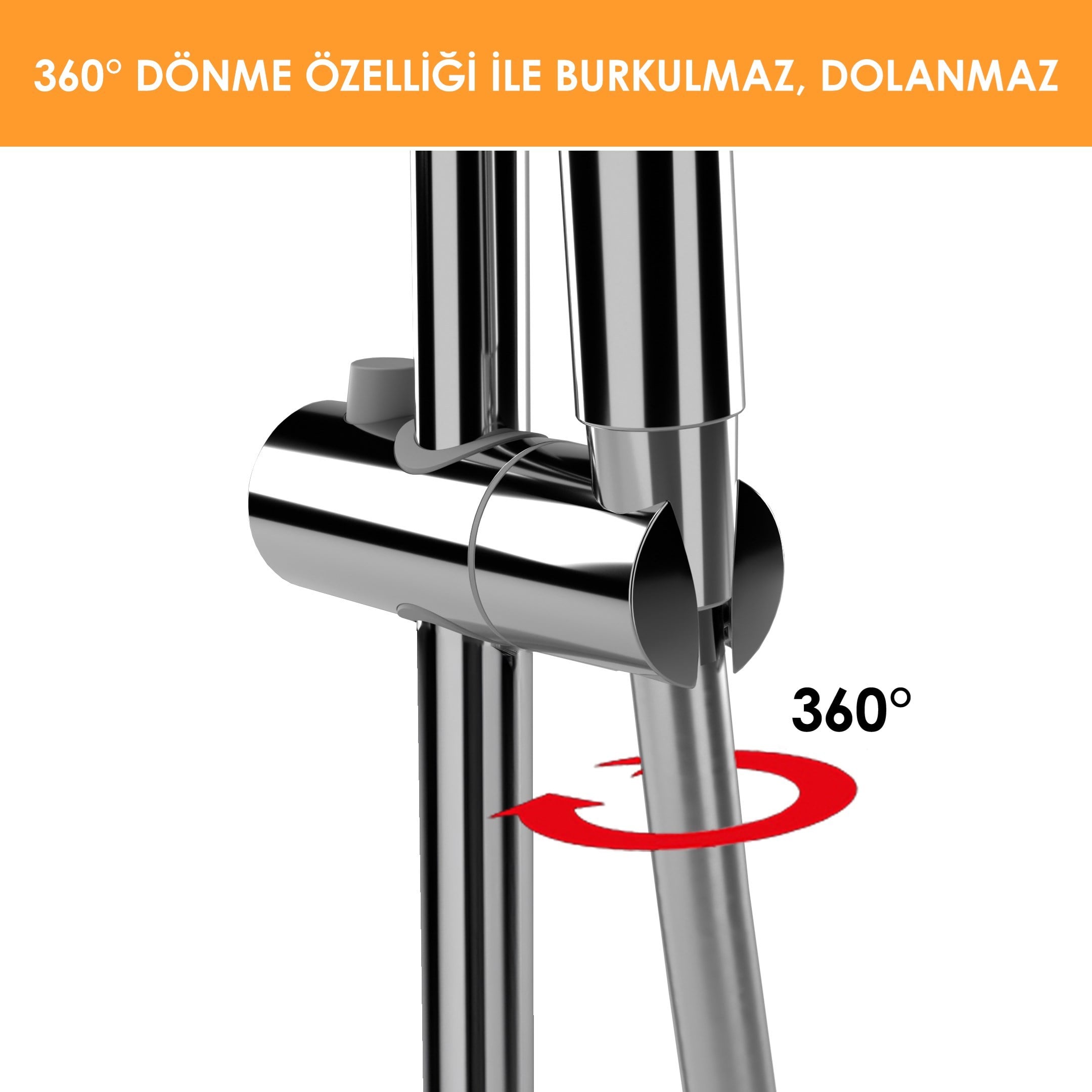 Adell Utra Flex Duş Hortumu - Parlak Krom- 150 cm.(1/2-1/2)  | 15757021