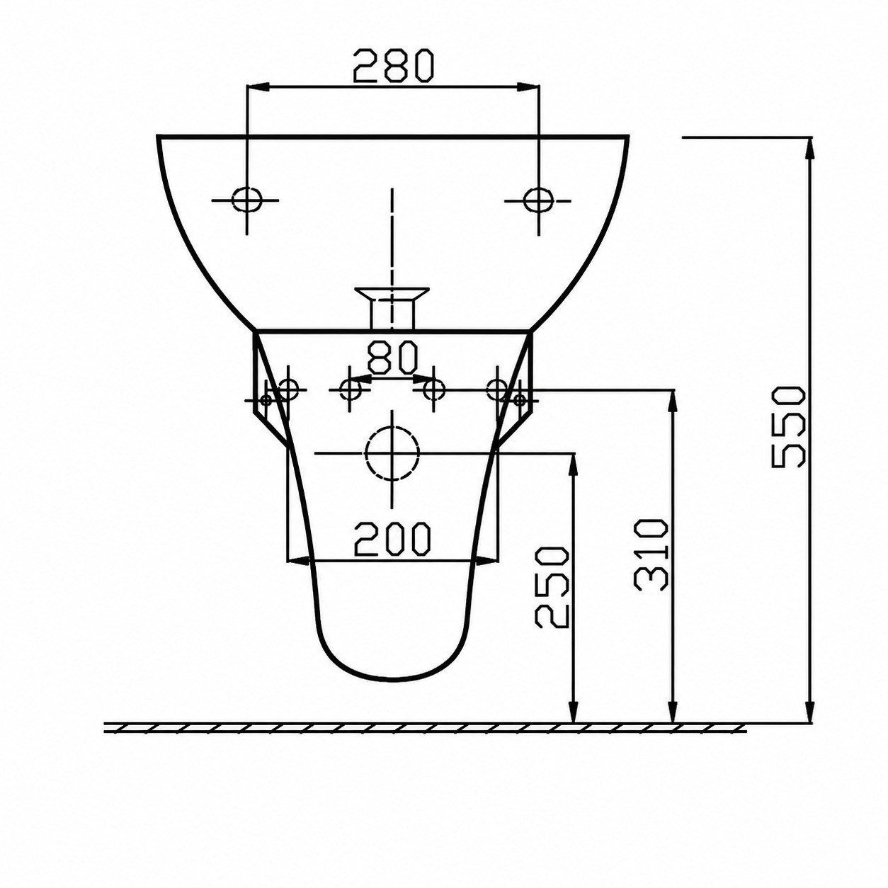 Alvit Lavabo Yarım Ayak  – Parlak Beyaz | 70TK31002