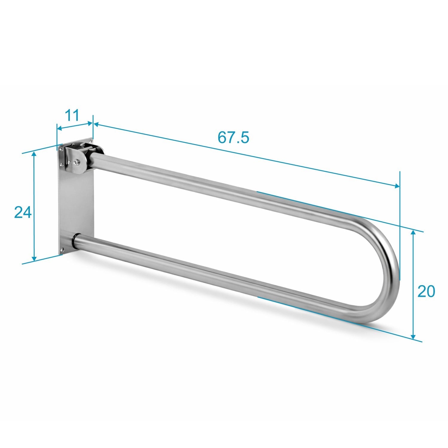 Aqua Bagno Basic Mafsallı Engelli Tutunma Barı – Paslanmaz Çelik 35.90.91.02.01