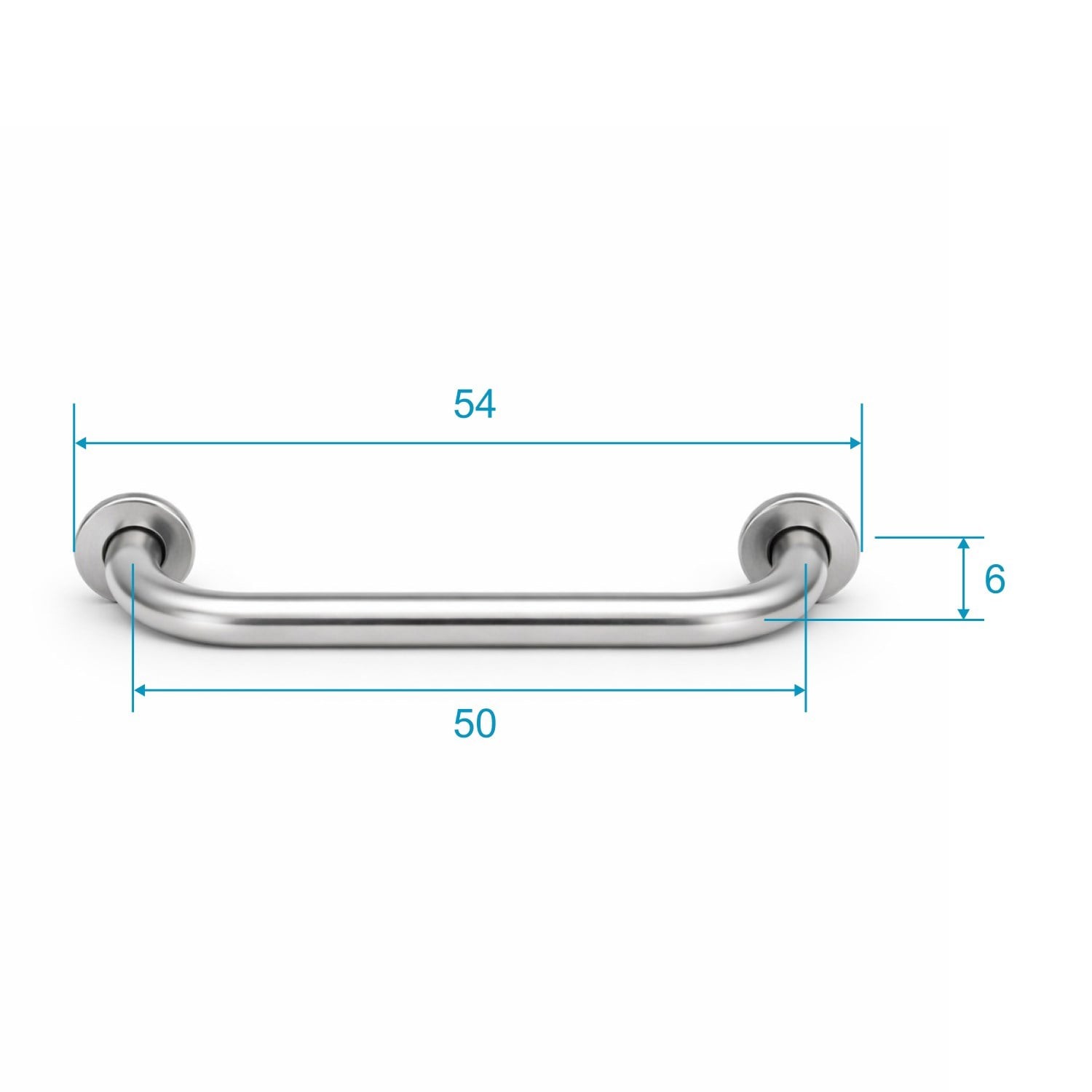 Aqua Bagno Basic Tutunma Barı 50 cm Paslanmaz Çelik 32 mm Banyo Engelli Tutamağı