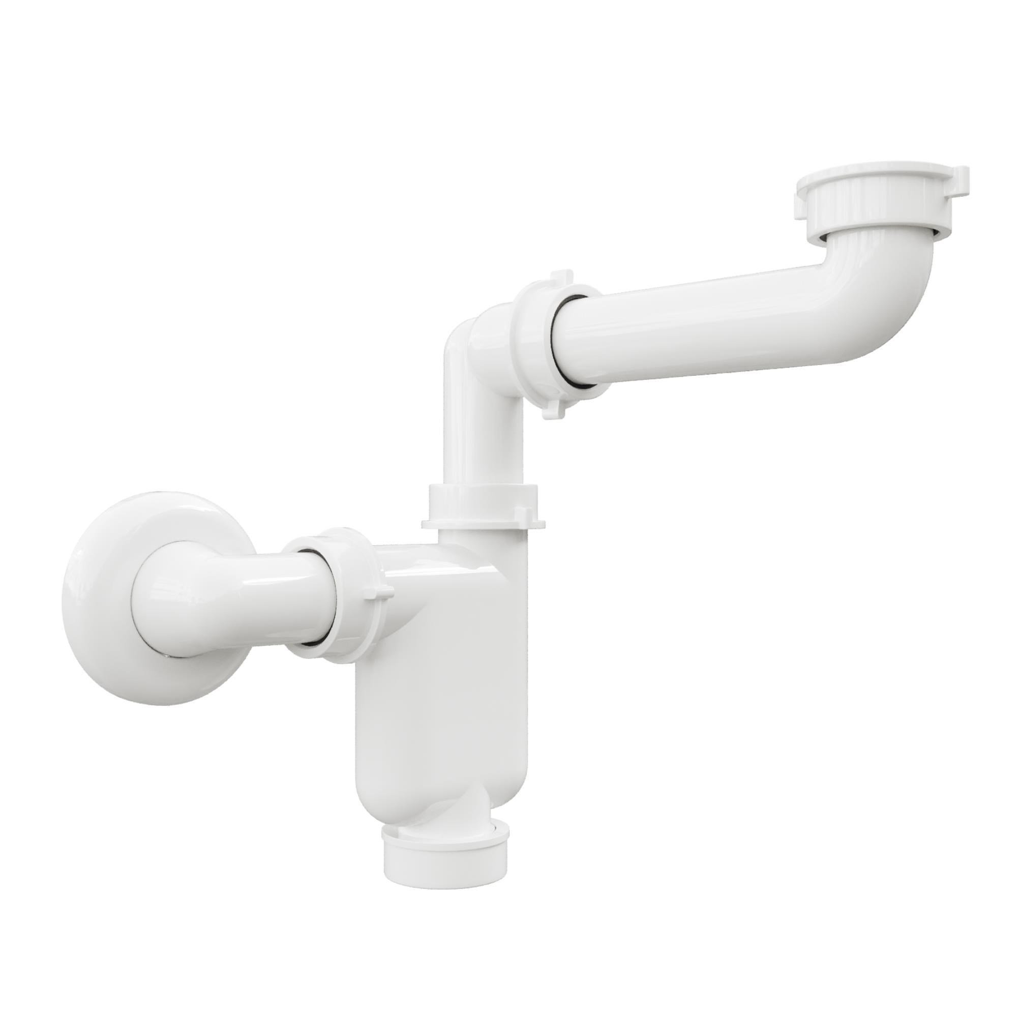 Aqua Bagno Comfort Yer Kazandıran Lavabo Sifonu, Kolay Temizlenir, Ayarlanabilir Koku Önleyici Gider Borulu - 32 mm - Süzgeç Hariç | 90.99.60.01