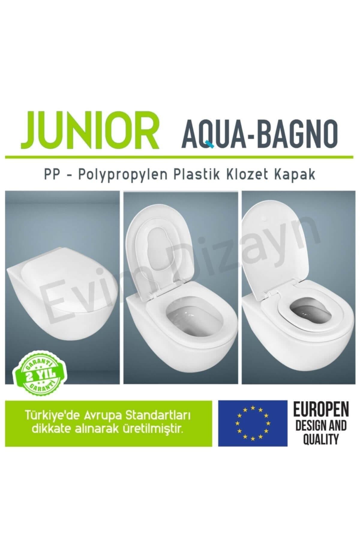 Aqua Bagno, Junior Klozet Kapağı, Beyaz, Yavaş Kapanan, PP | 90.99.50.06