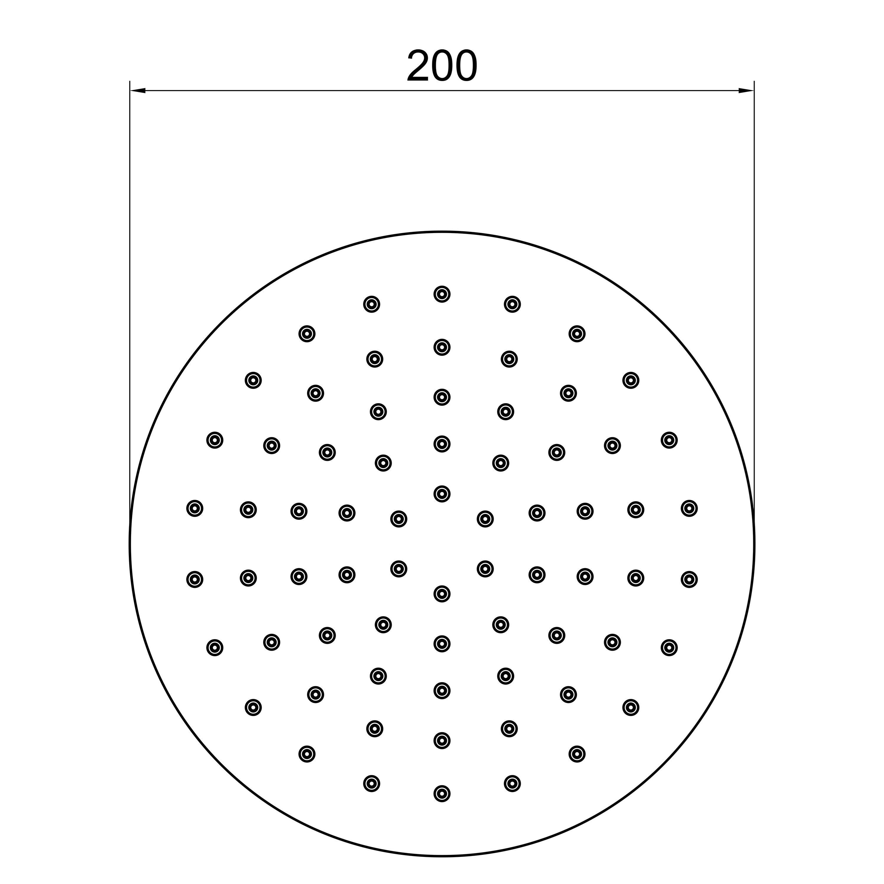 Aqua Bagno Largo Tepe Duşu, Paslanmaz Krom, 20x20 cm | 30.30.77.01.04