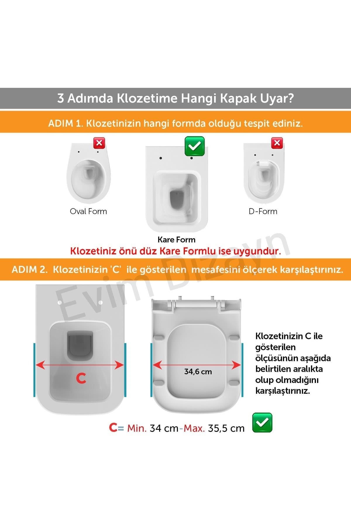 Aqua Bagno Mega Yavaş Kapanan Klozet Kapağı Beyaz | 90.99.50.41