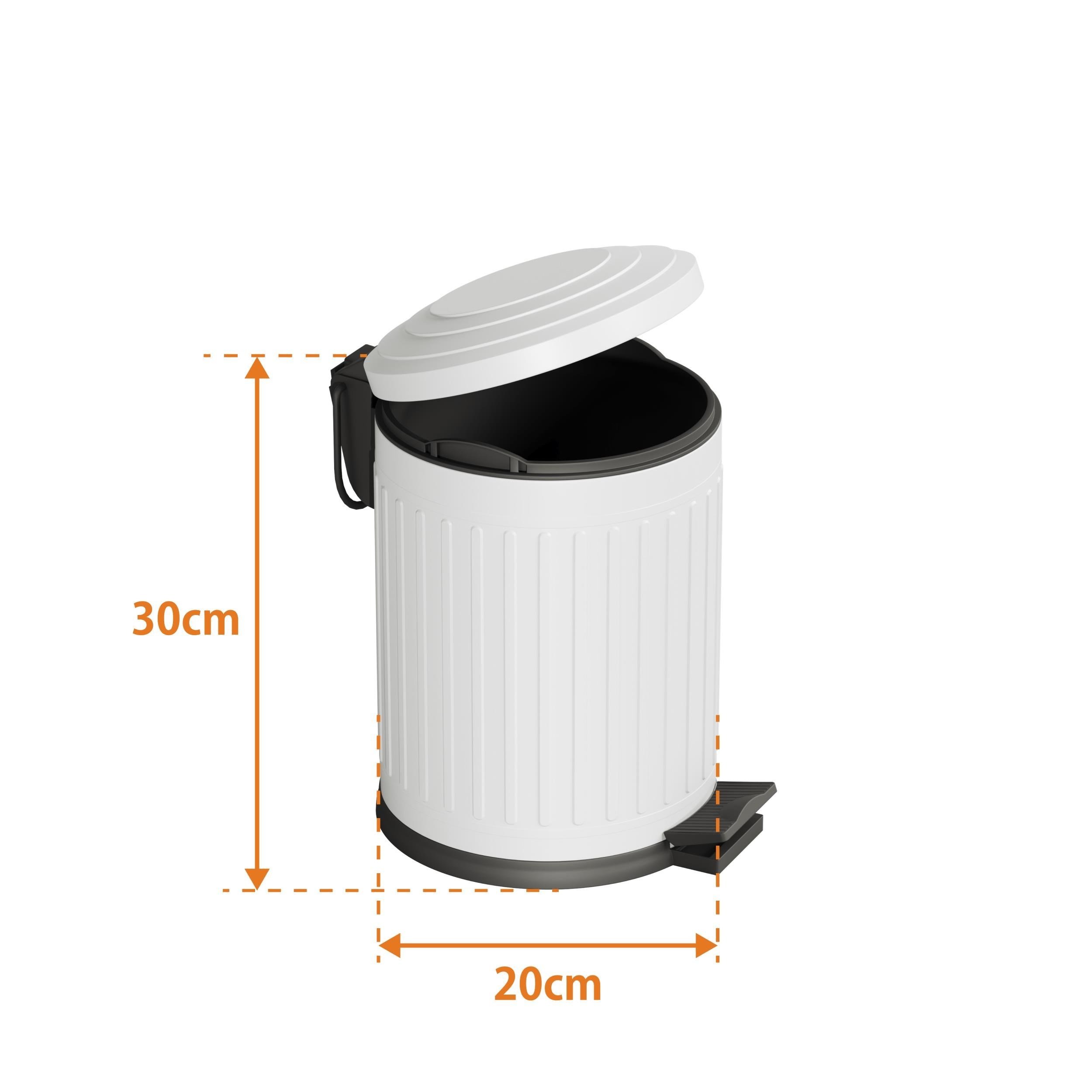 Aqua Bagno Midas  Çöp Kovası -Pedallı 5 lt. , Beyaz | 35.22.57.01.04