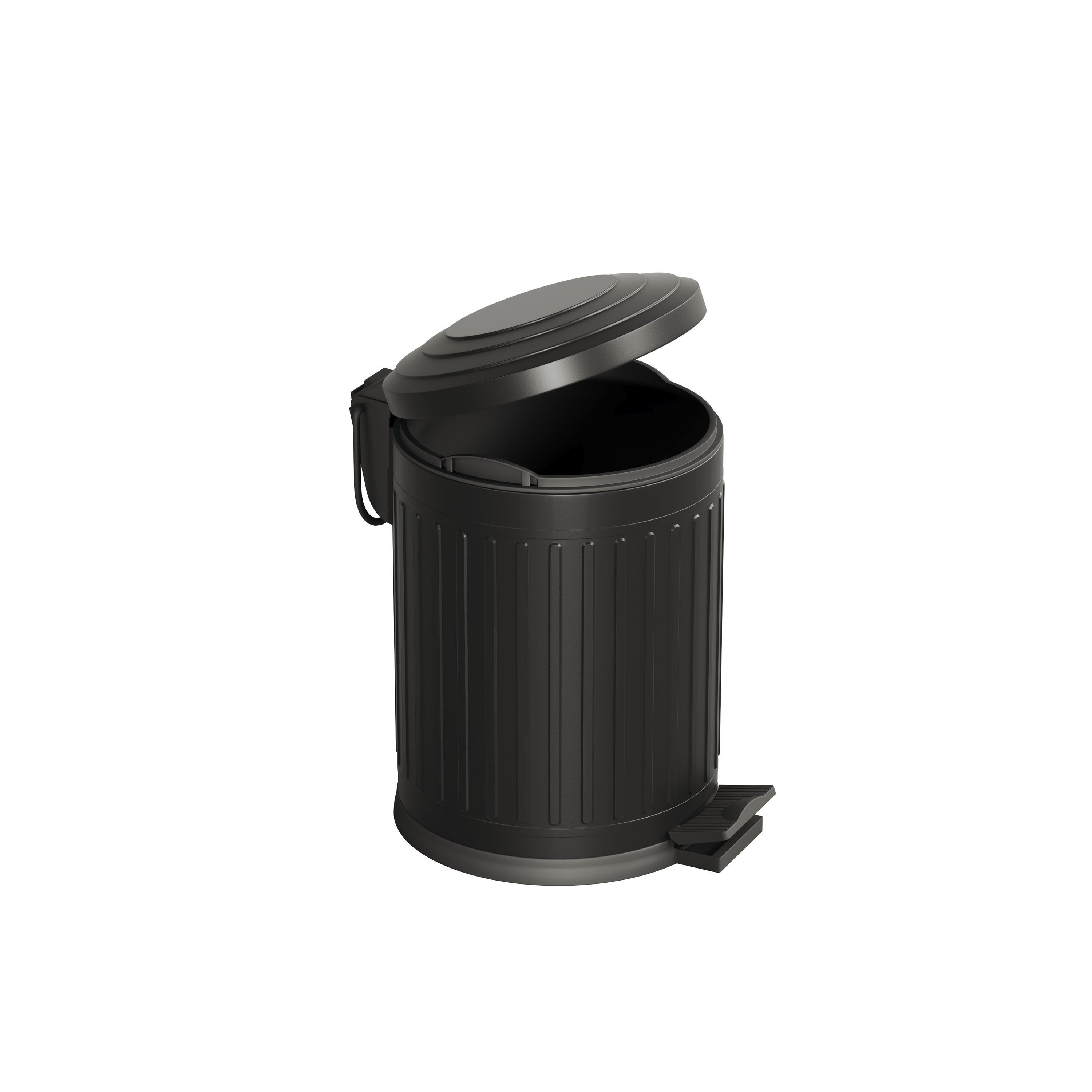 Aqua Bagno Midas Çöp Kovası - Pedallı 5 lt, Mat Siyah | 35.22.57.01.03