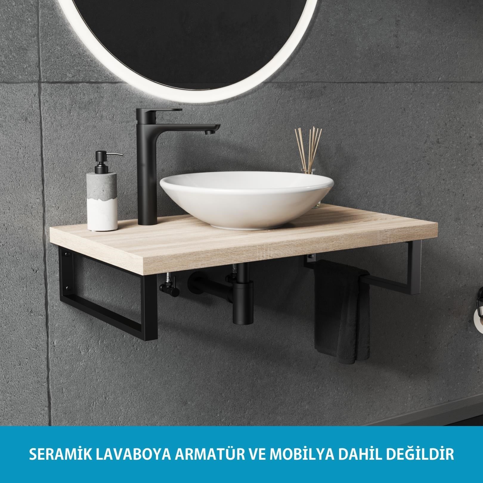 Aqua Bagno Minizia Tezgah Üstü Çanak Lavabo, Batarya Deliksiz, 40 cm Beyaz | 25.31.40.1.NO.NT