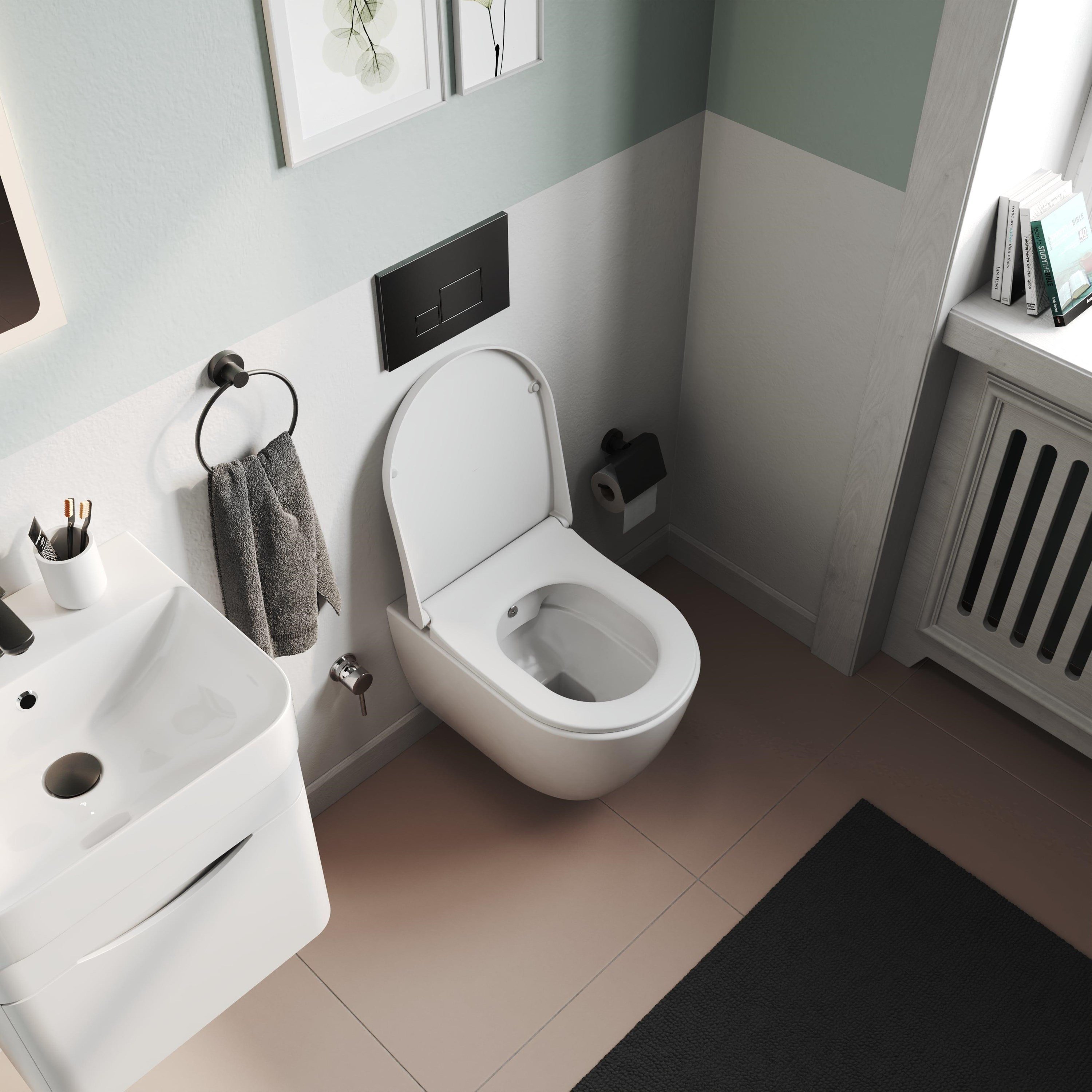 Aqua Bagno Moon Yavaş Kapanan Klozet Kapağı - Duroplast Beyaz | 90.99.50.43