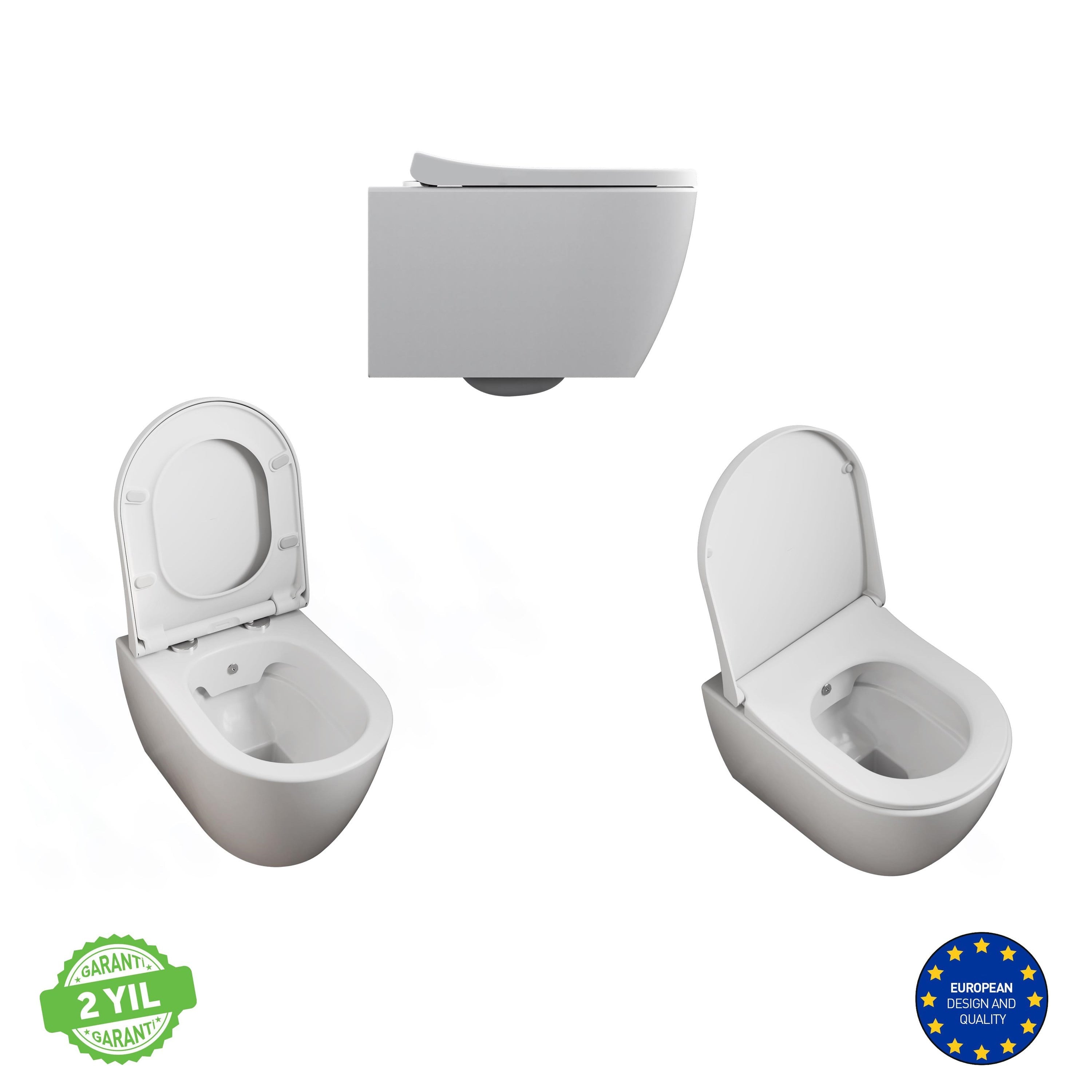 Aqua Bagno Moon Yavaş Kapanan Klozet Kapağı - Duroplast Beyaz | 90.99.50.43