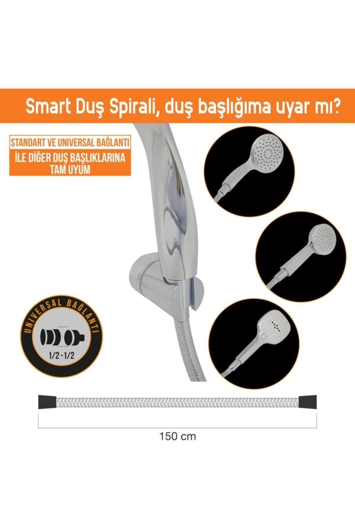 Aqua Bagno Smart Duş Hortumu - Spirali - Zinciri 150 cm | 90.25.24.01