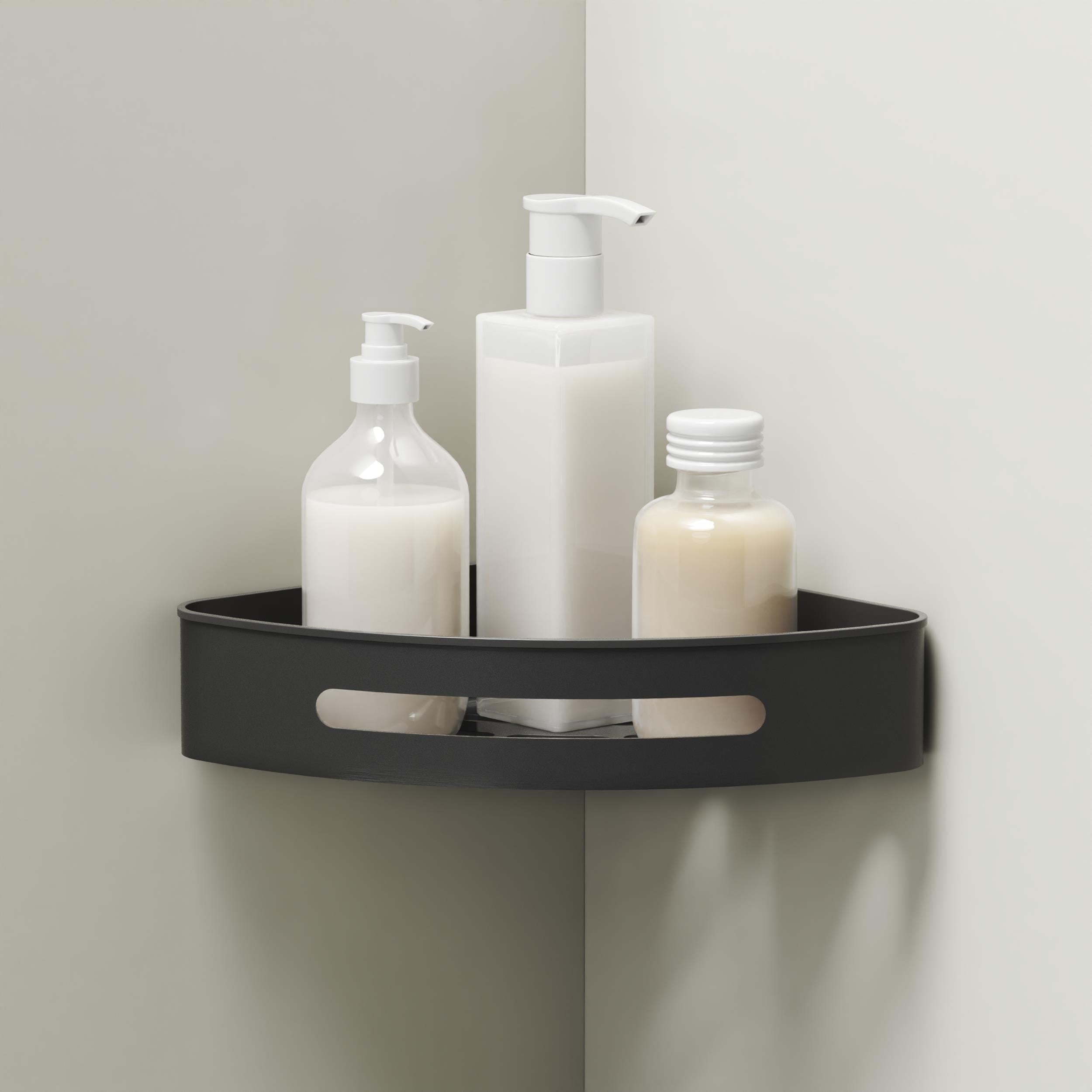Aqua Bagno Smart Köşe Süngerlik 20x20 cm, Mat Siyah | 35.29.56.02.03