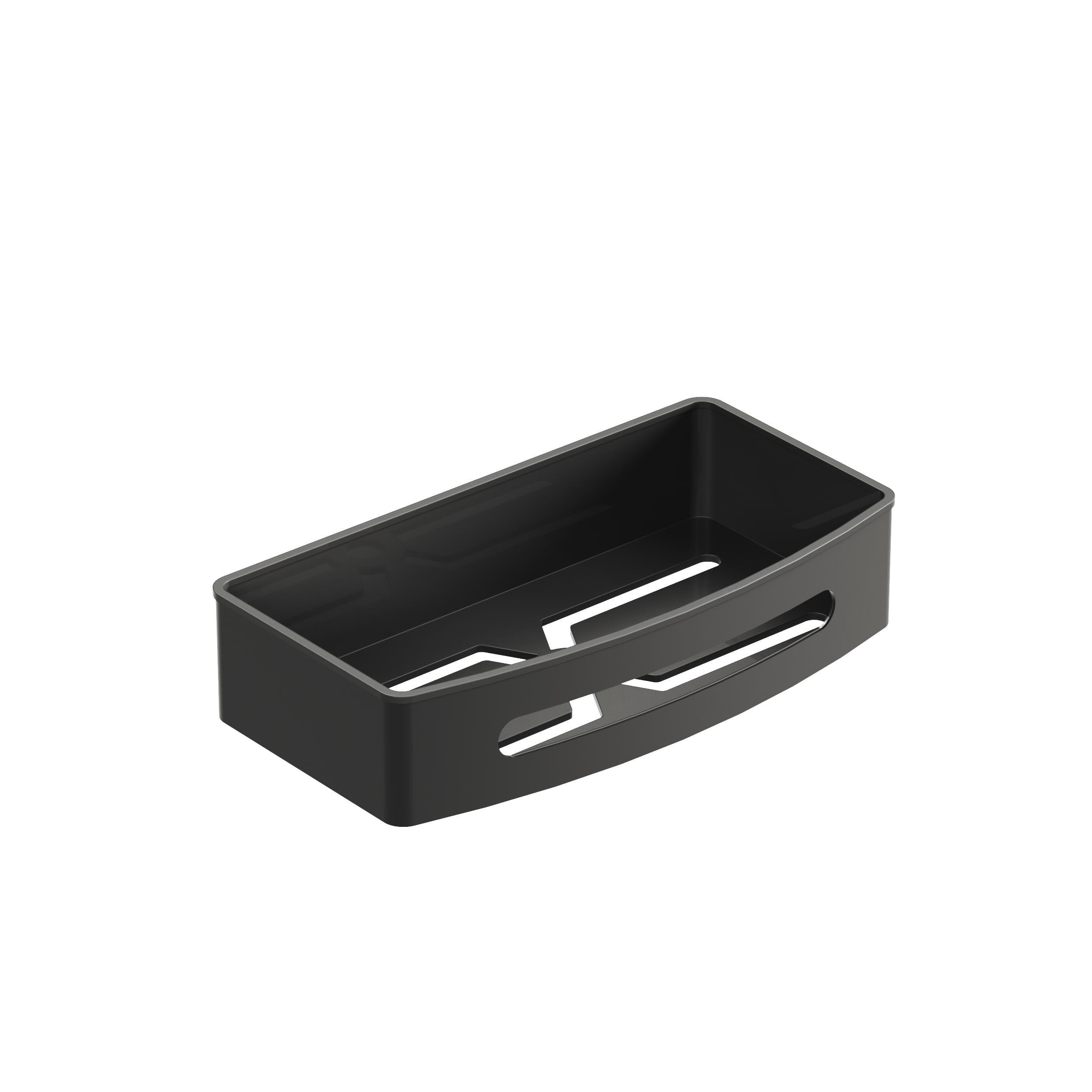 Aqua Bagno Smart Tekli Süngerlik 24x12,5 cm, Mat Siyah | 35.29.56.04.03