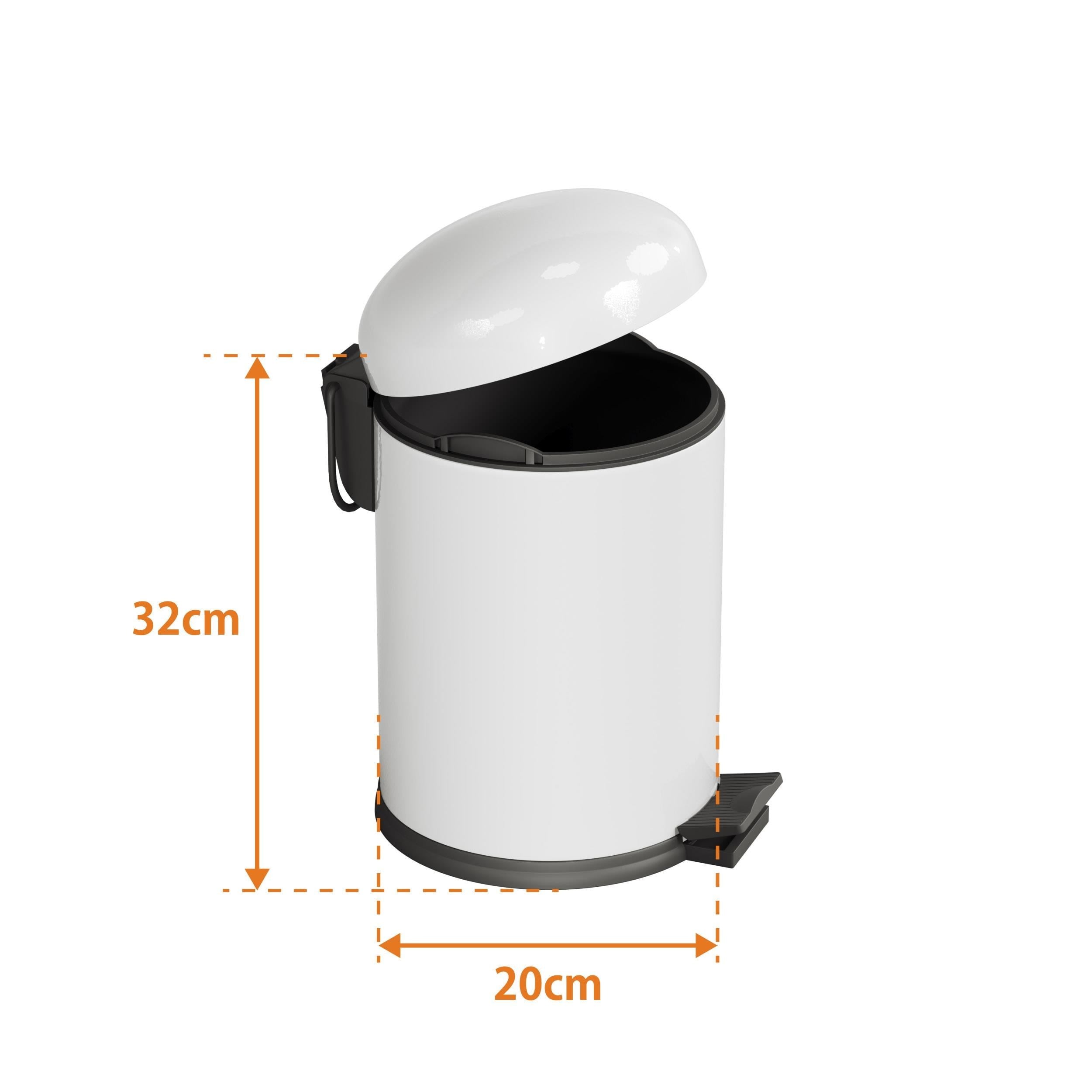 Aqua Bagno Smile Çöp Kovası - Pedallı 5lt, Beyaz | 35.20.57.01.04