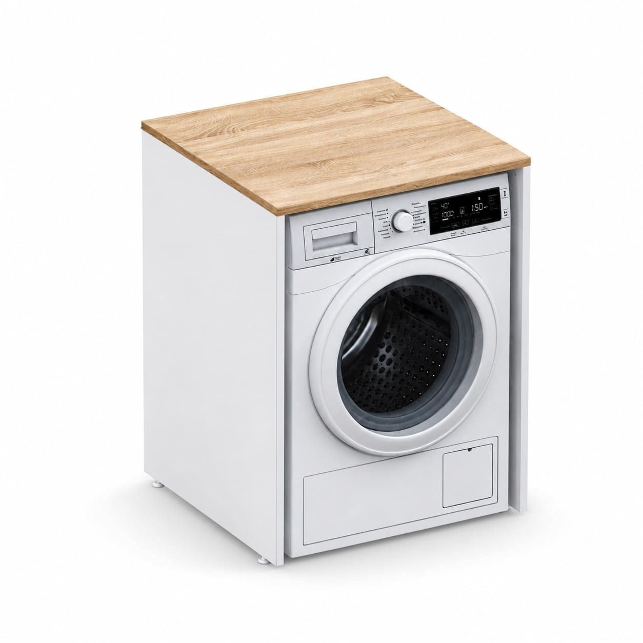 Aqua Bagno Urban Smartbox Çamaşır Makinesi Dolabı - Somono Meşe - Beyaz | 50.03.01.02.01