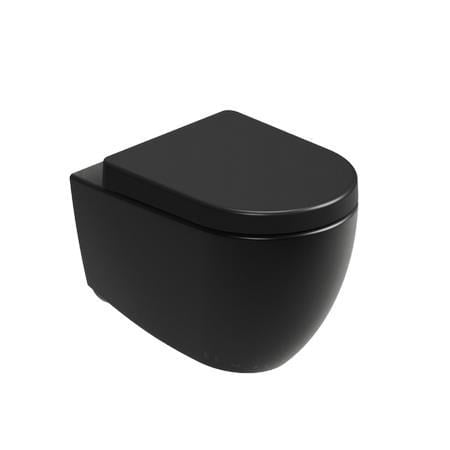 Aqua Bagno Voca Asma Klozet 54 cm, Mat Siyah - Set 2 Parça - DP Kapak Dahil | S.10.21.01.01.02.01
