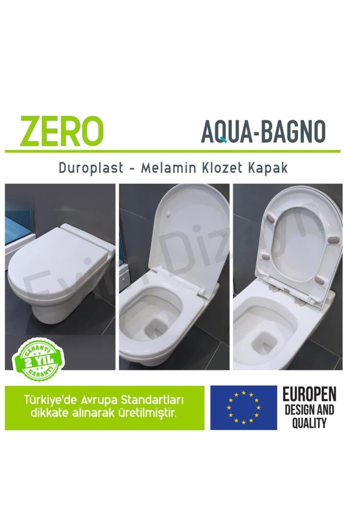 Aqua Bagno Zero Beyaz Yavaş Kapanan Klozet Kapağı – Duroplast | 90.99.50.01