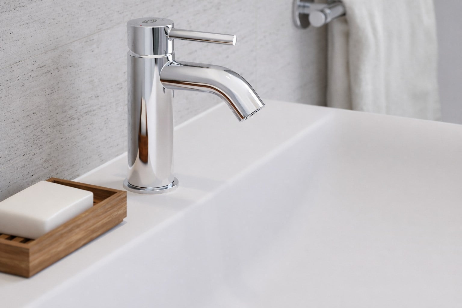 BC268AA Ceraline Lavabo Bataryası-Chrome-Sifon Kumandasız