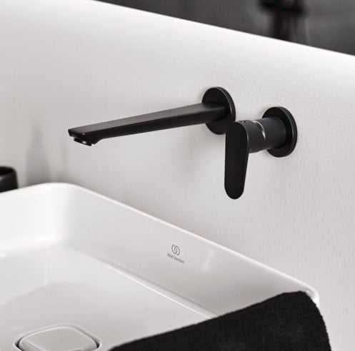 Cerafine O Ankastre Lavabo Bataryası-Silk Black-KIT2 | BD133XG