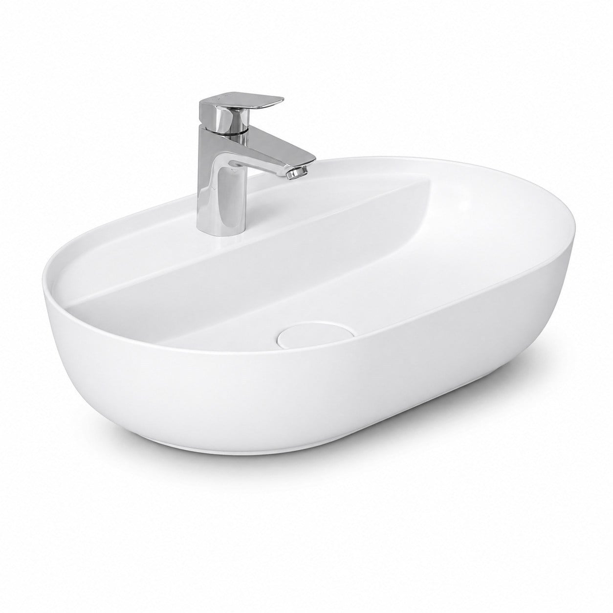 Dura Bagno Dream Çanak Lavabo 60x40 cm, Batarya Delikli, Tezgah Üstü, Beyaz | 5840