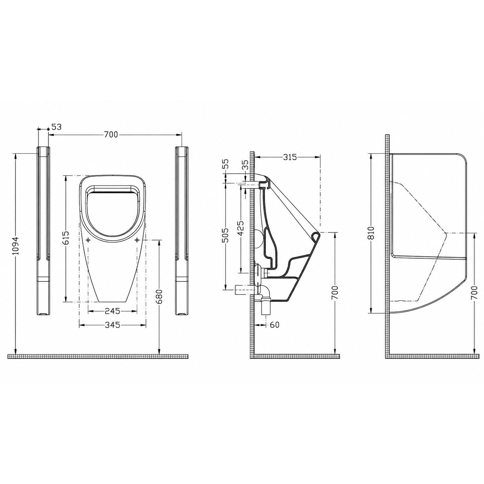 Dura Bagno Mia Pisuar, Beyaz | 5950