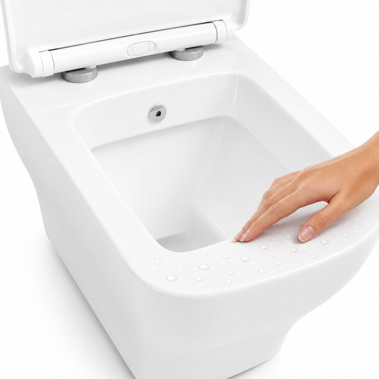Dura Bagno Petra Kare Asma Klozet Rimless 54 cm Yavaş Kapanır Kapak Dahil Beyaz | DBO.36.01.03.01