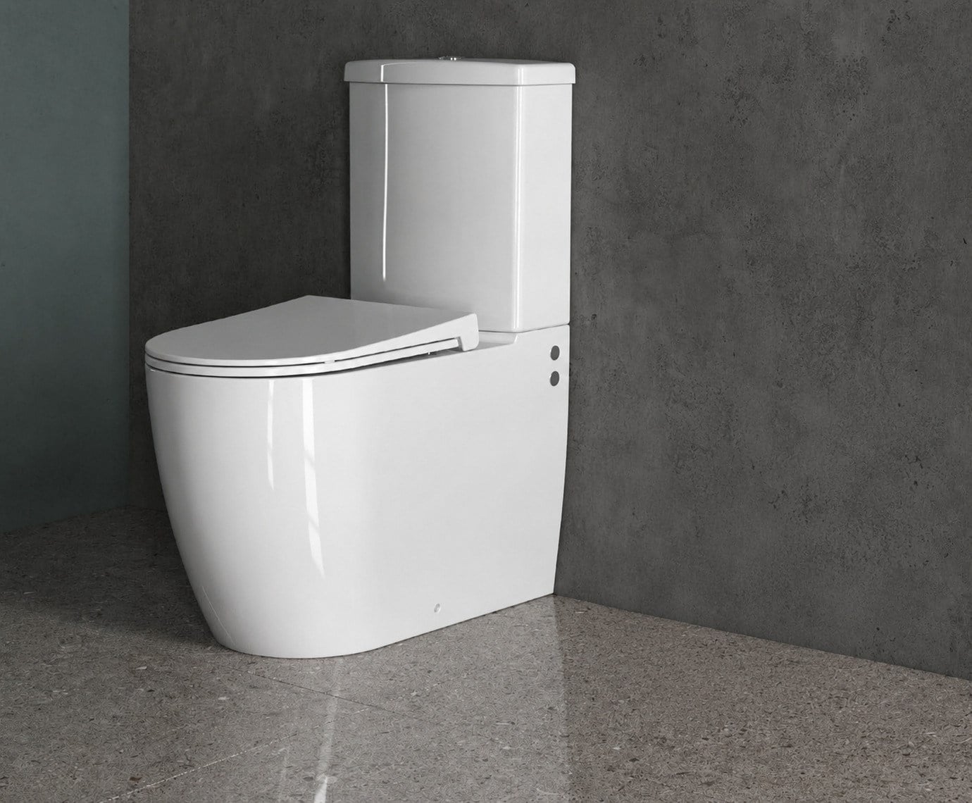Dura Bagno Siena Duvara Sıfır Klozet Seti 64 cm Rezervuar Kapak İç Takım Dahil, Beyaz | DBO.36.04.03.01