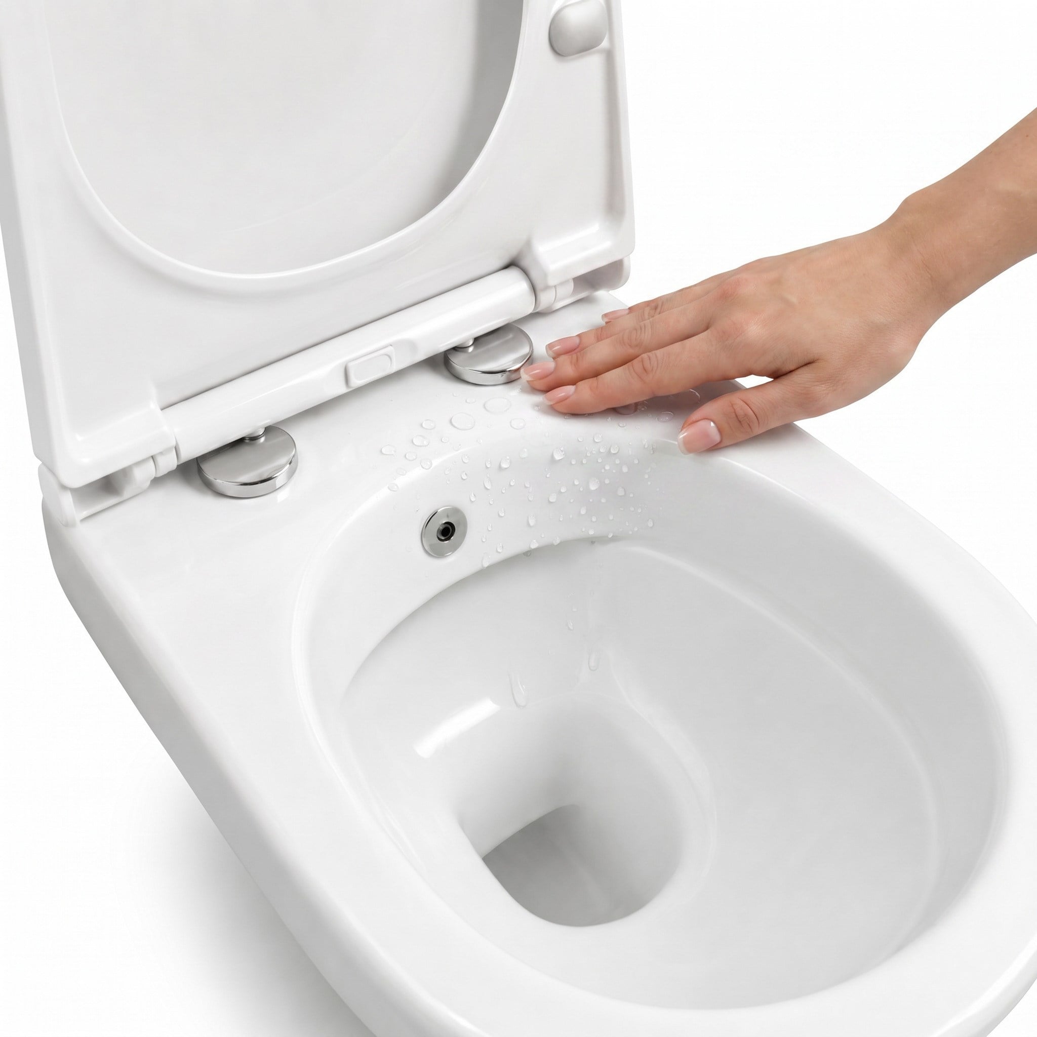 Dura Bagno Sirius Asma Klozet Rimless 54 cm, Duroplast Kapak, Beyaz, Set 2 Parça | DBO.36.01.03.05