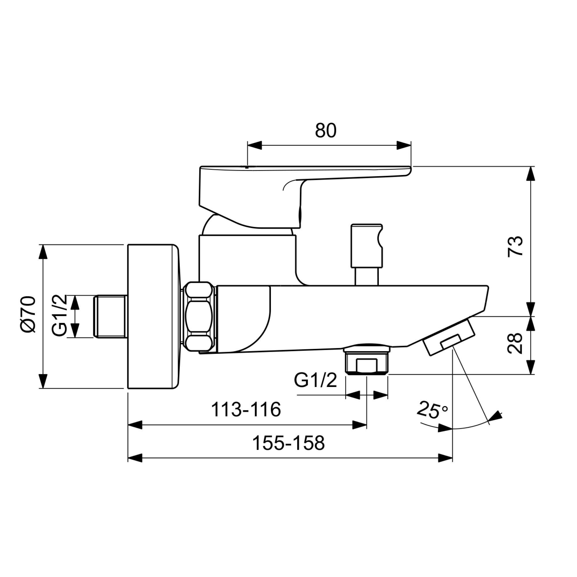 Ideal Standard BC500AA Cerafine O Banyo Bataryası-Krom