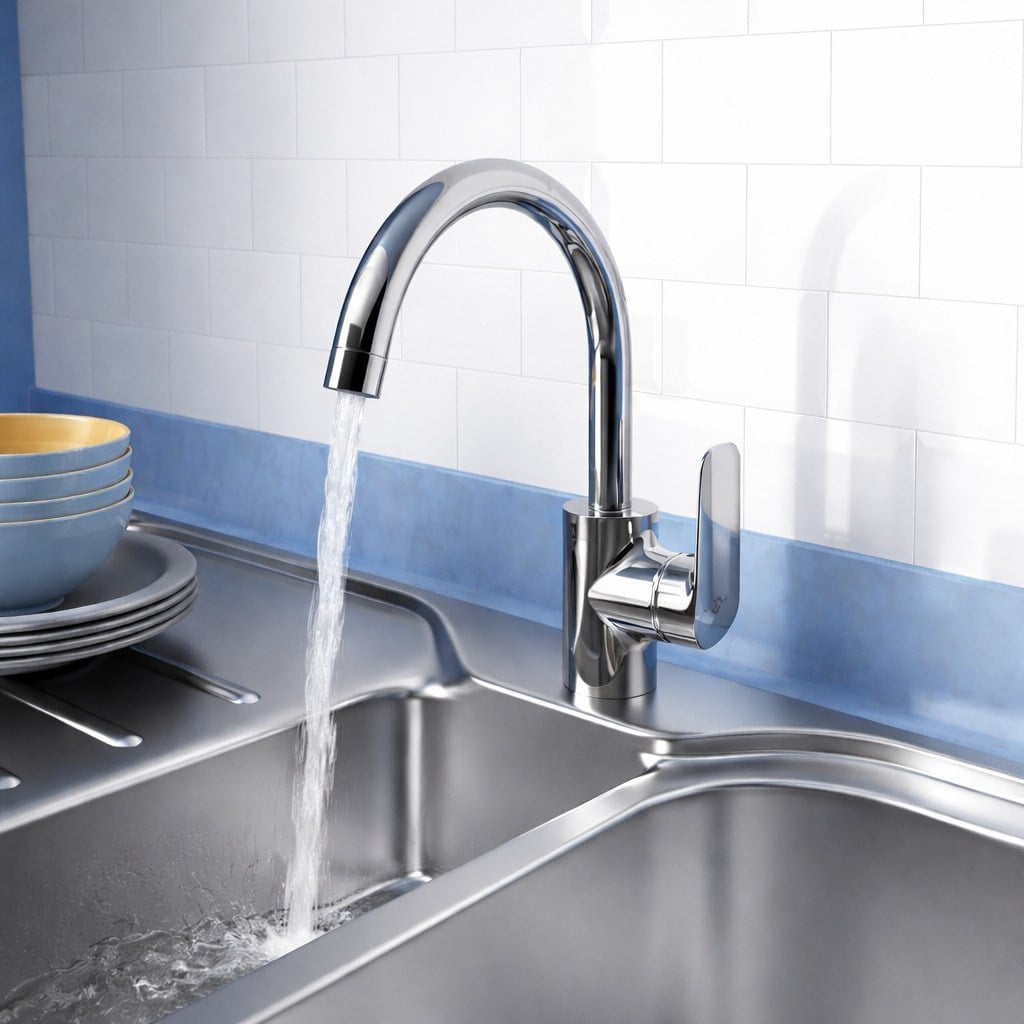 Ideal Standard Ceraflex Kuğu Eviye Bataryası-Krom | B1727AA