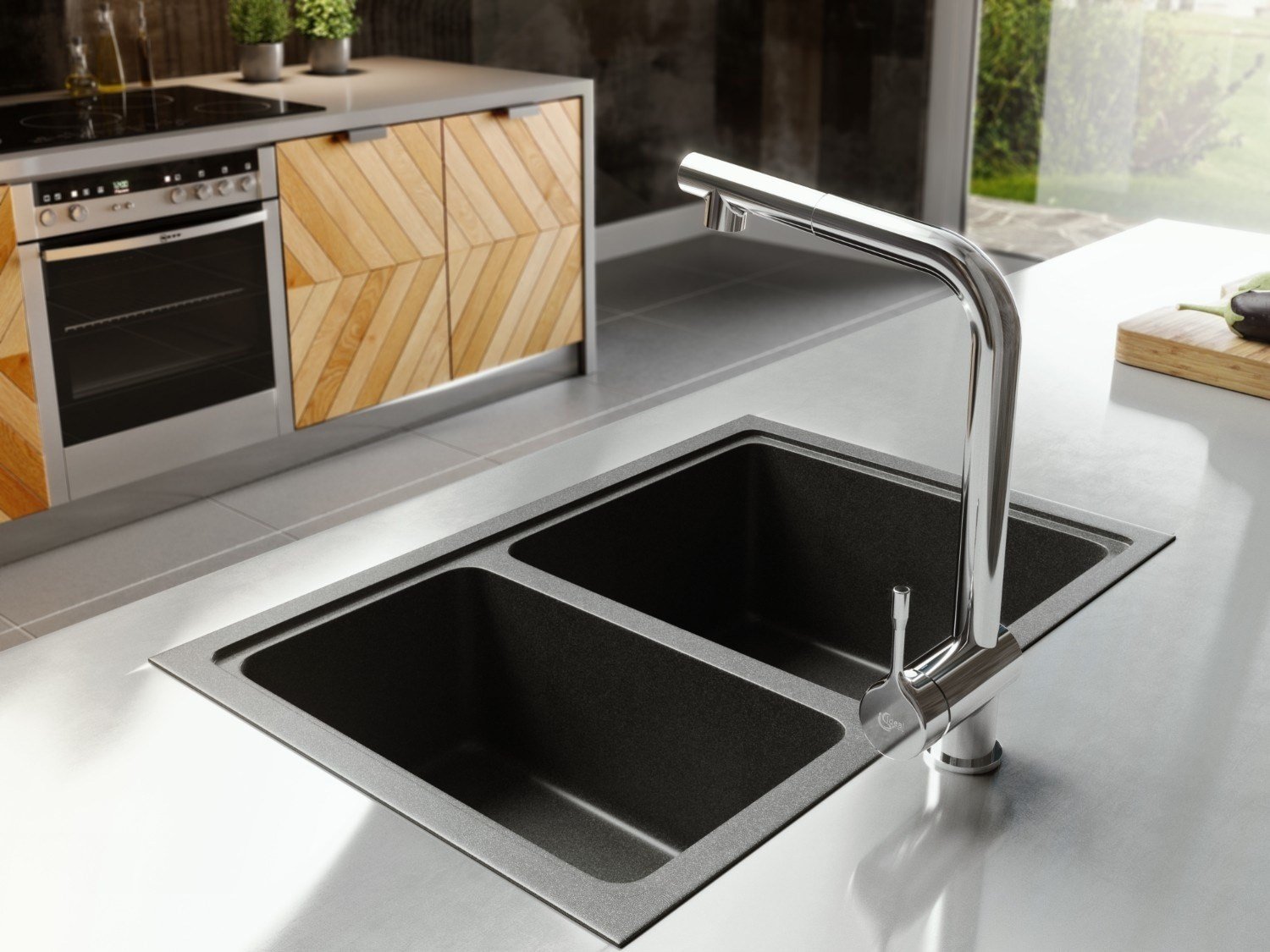 Ideal Standard Ceralook Spiralli Eviye Bataryası 1F-Krom | BC176AA