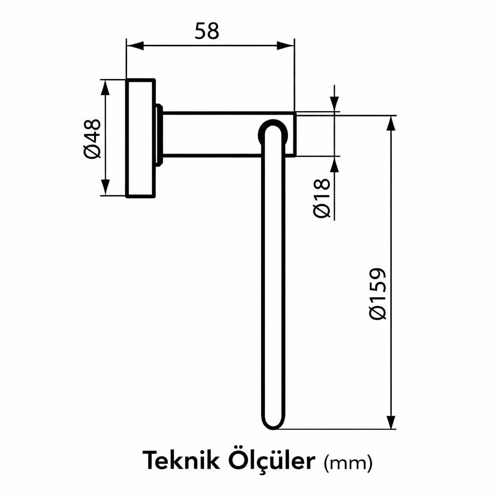 Ideal Standard Iom Havluluk-Krom-Yuvarlak | A9130AA