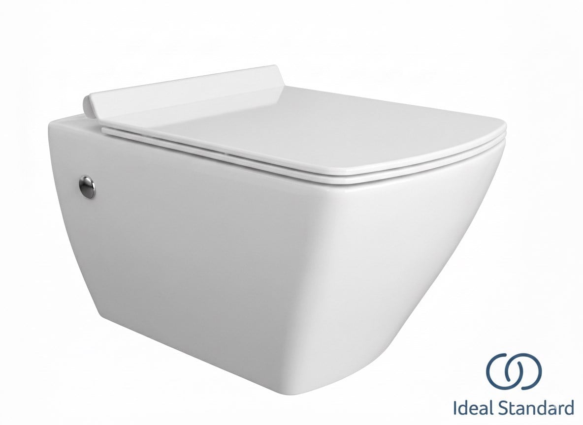 Ideal Standard Strada Z297702  Yavaş Kapanan Klozet Kapağı, Beyaz, Slim-Thin, Metal Menteşeli