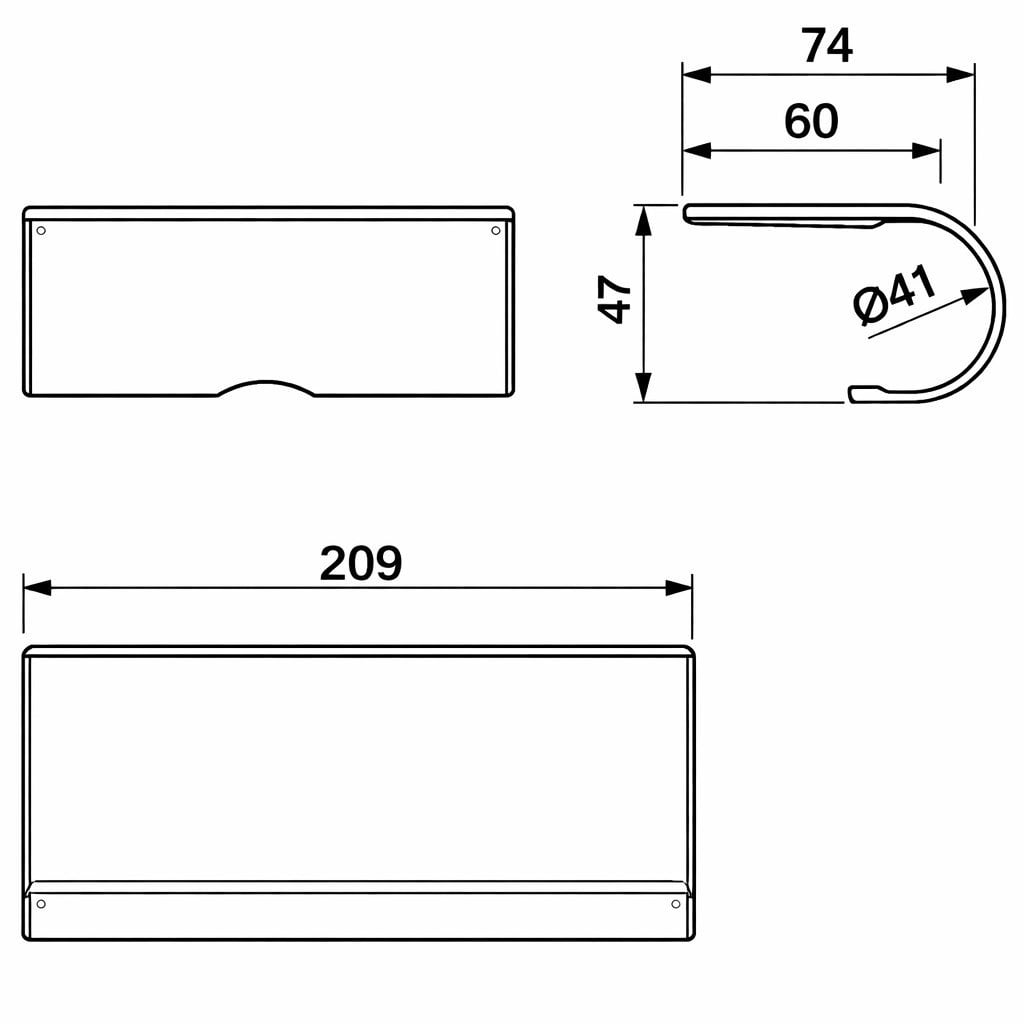 Ideal Standard T25, T50 ve T100 için Raf-Krom | A7215AA