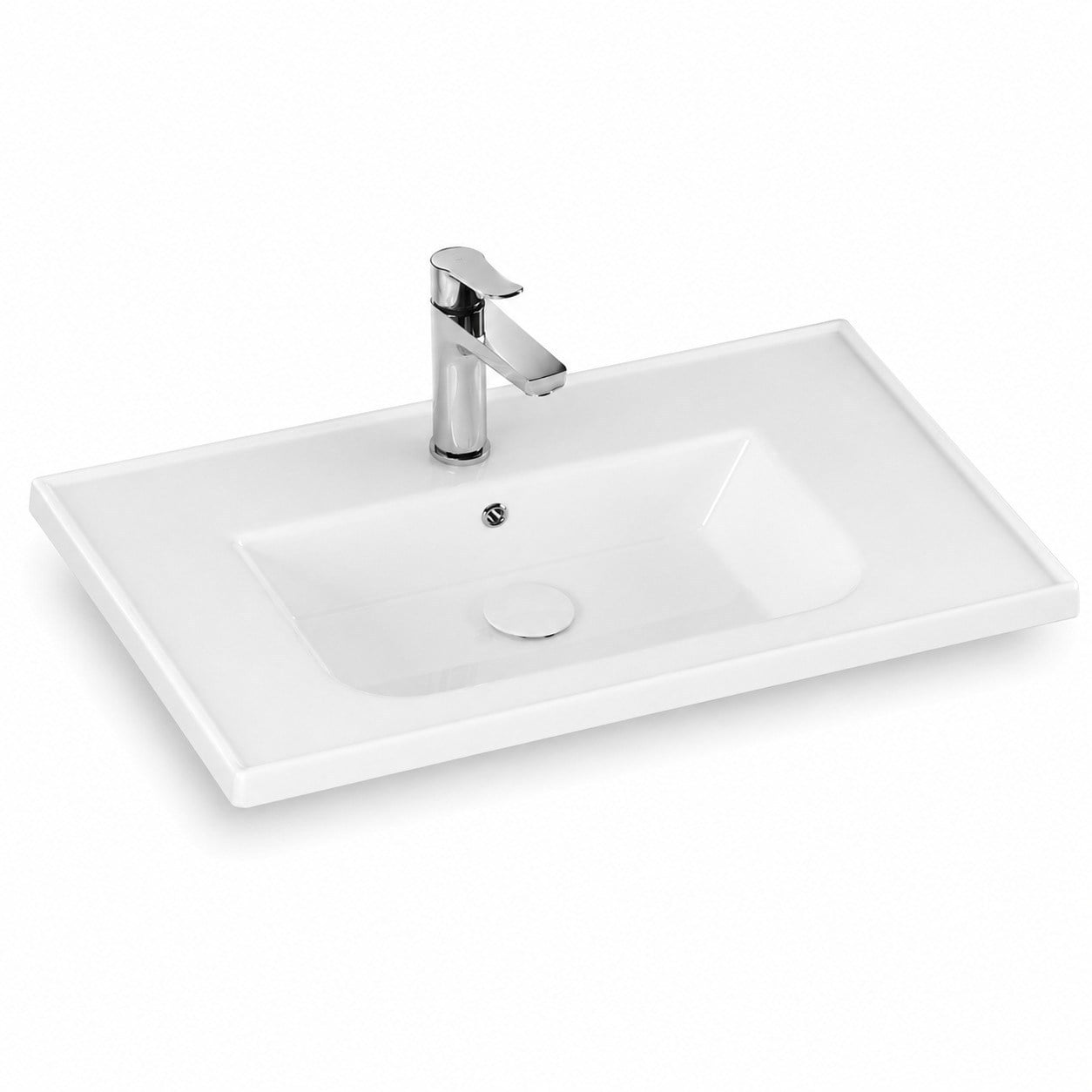 ISVEA Sistema L İnce Formlu Lavabo 81x46,5 cm Beyaz | 10LE50081