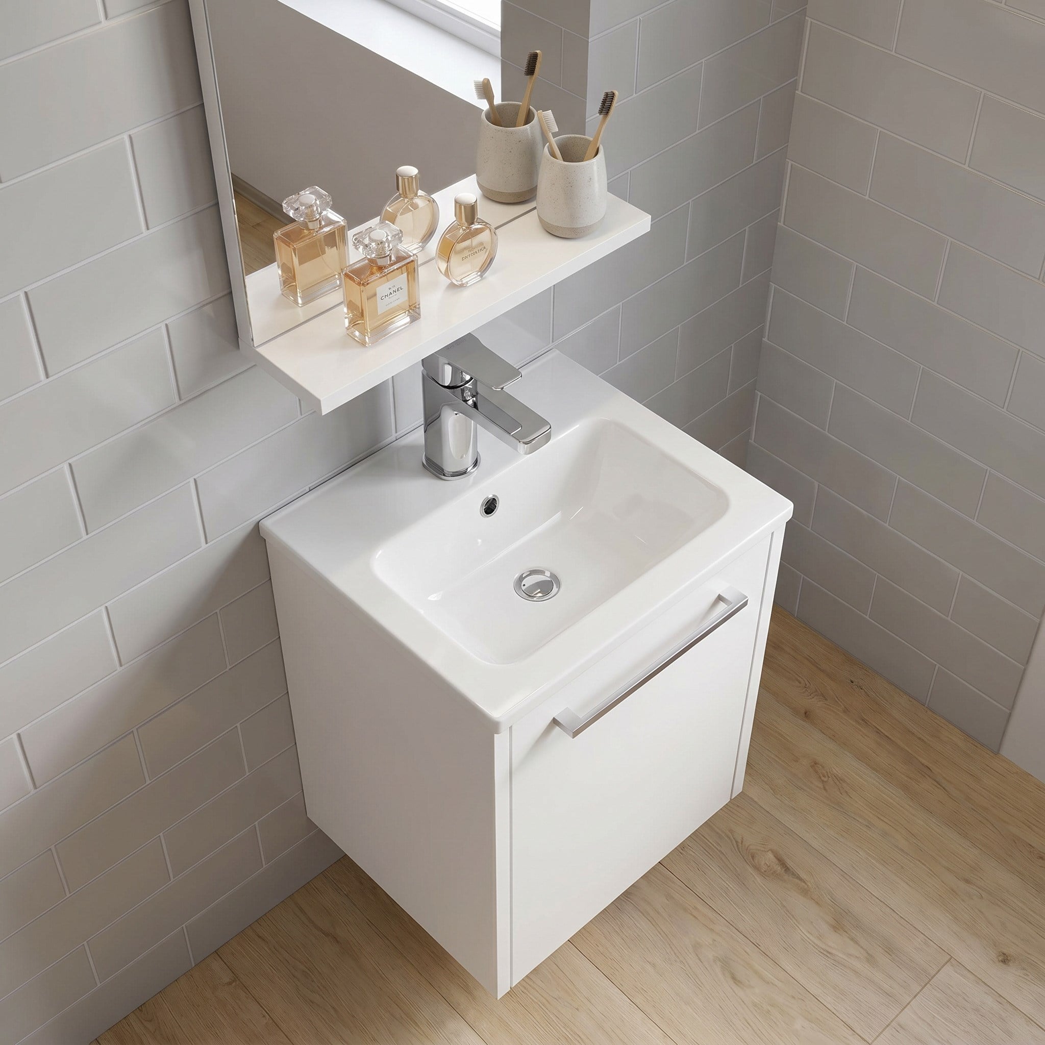 ISVEA Sistema T-Flat Slim İnce Formlu Lavabo 40x36 cm Beyaz | 10SL50040