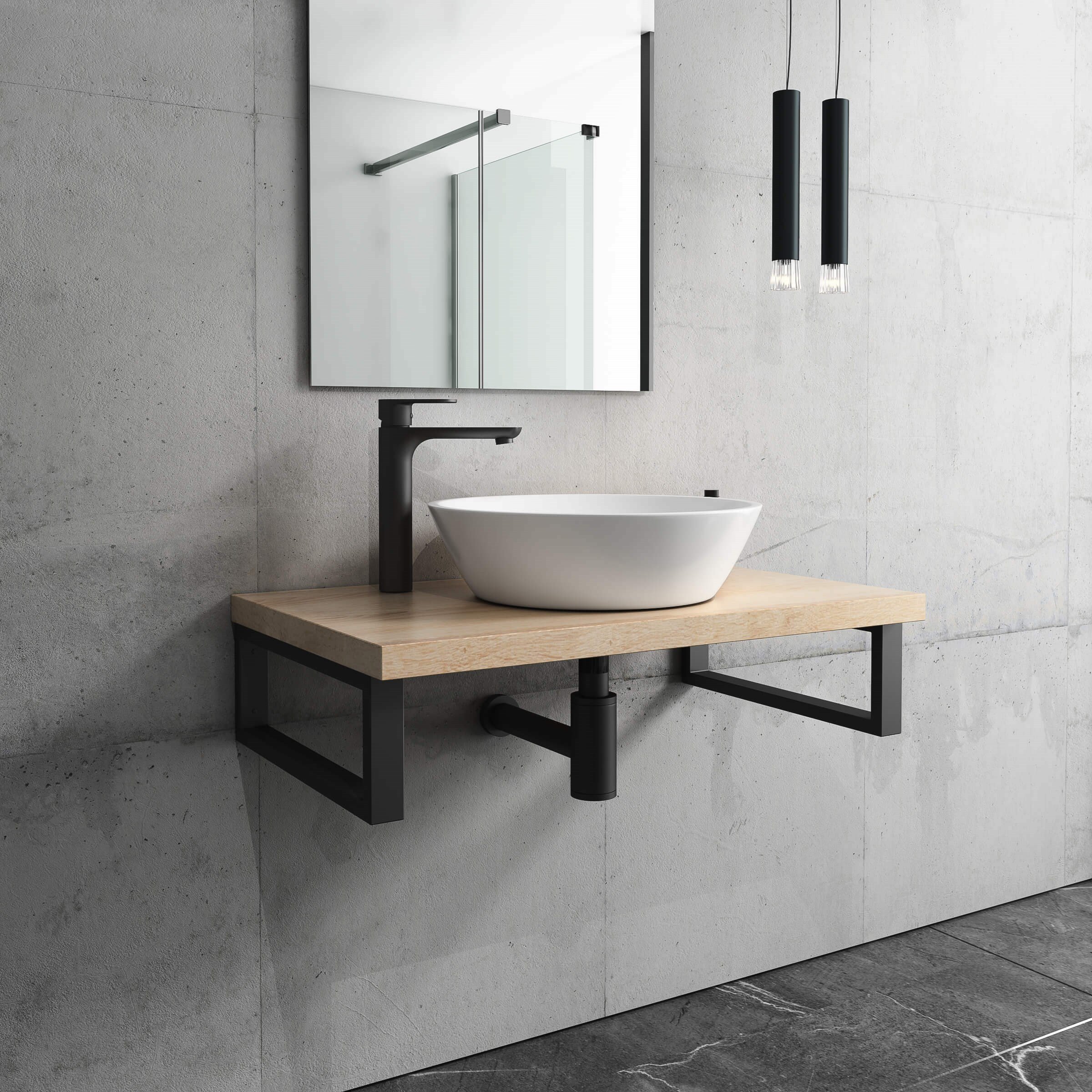 ISVEA Sistema Y Soft Tezgah Üzeri Çanak Lavabo 45 cm, Batarya Deliksiz Beyaz | 10SY66045