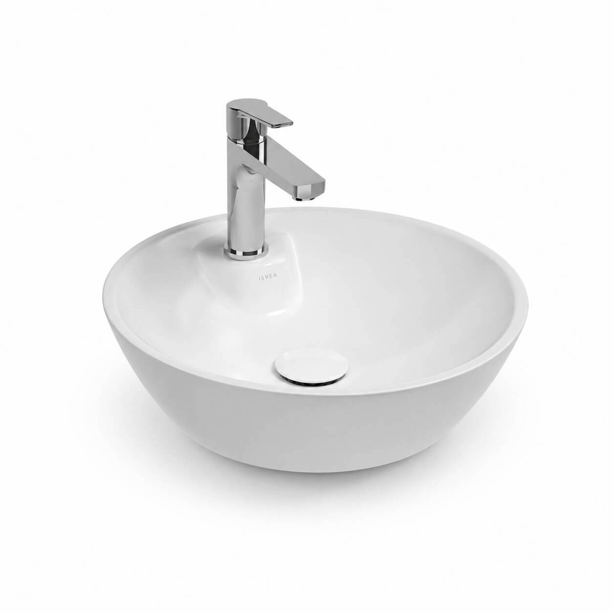 Isvea Sistema Y Tezgah Üstü Çanak Lavabo 45 cm, Batarya Delikli Beyaz | 10SY65045