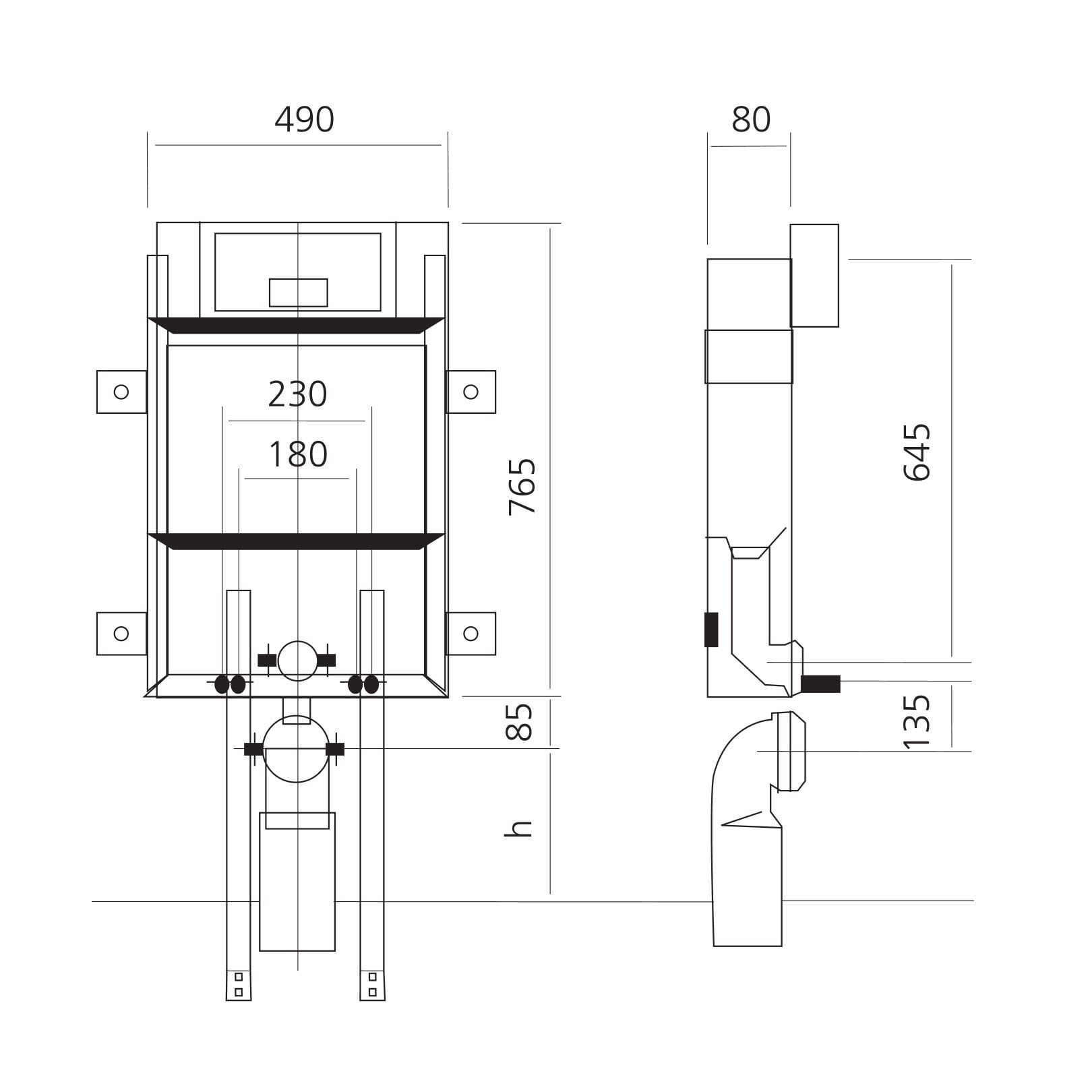 NKP Gömme Rezervuar Gövde -Tuğla tipi 8 cm.-0020