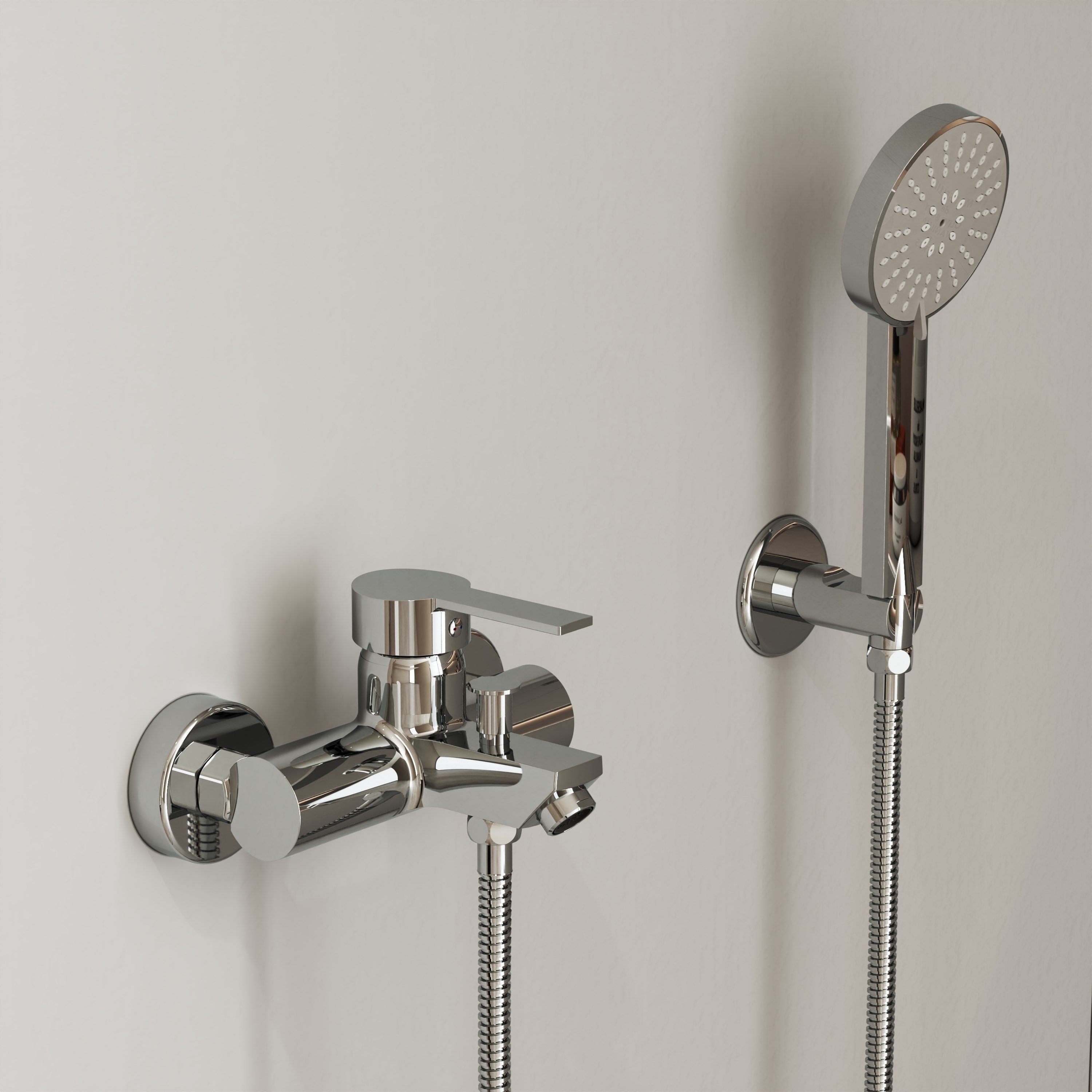 Nuss Safir Banyo Bataryası-Parlak Krom-N-9604