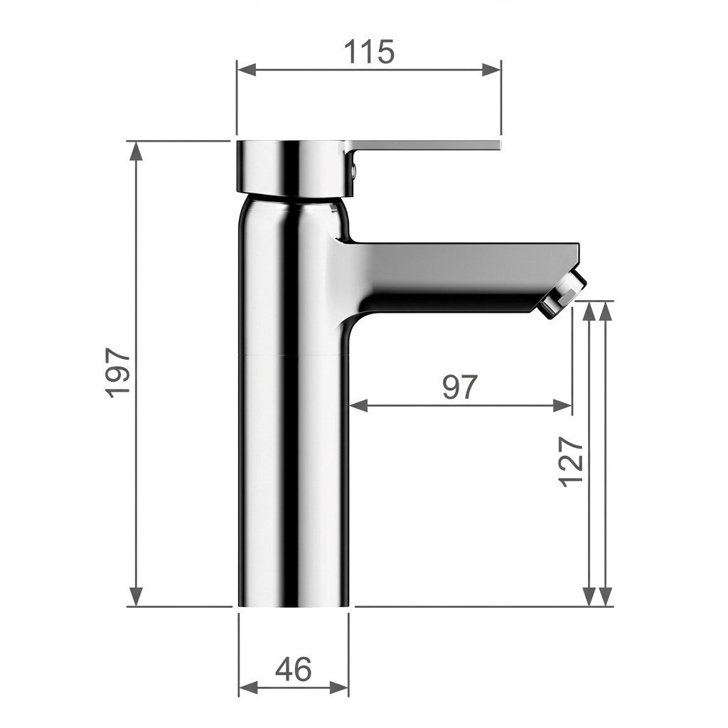 Nuss Safir Lavabo Bataryası- Krom-N-9601