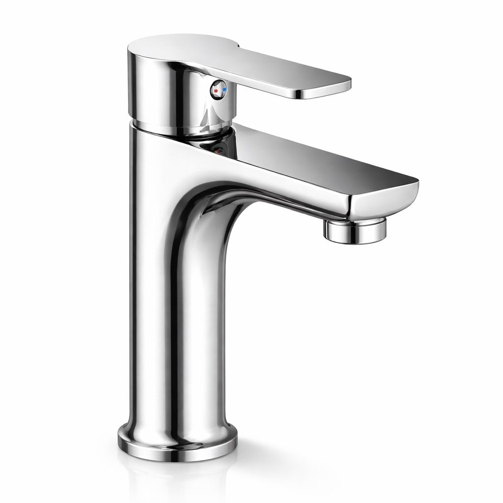 Nuss Velis Lavabo Bataryası Parlak Krom Tek Kollu Banyo Armatürü,N-8501