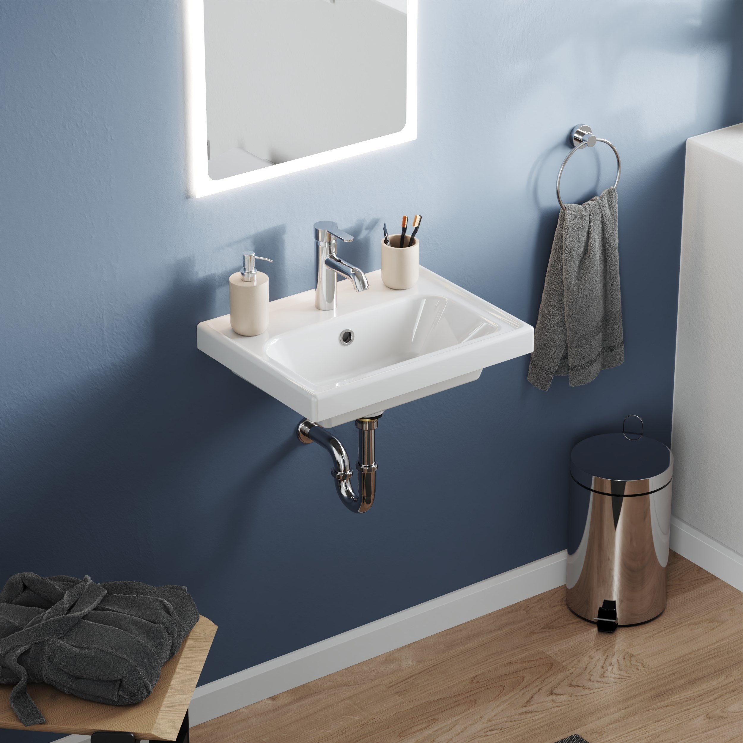 Turkuaz Frame Lavabo 50x38 cm. Beyaz | VB015F52U00